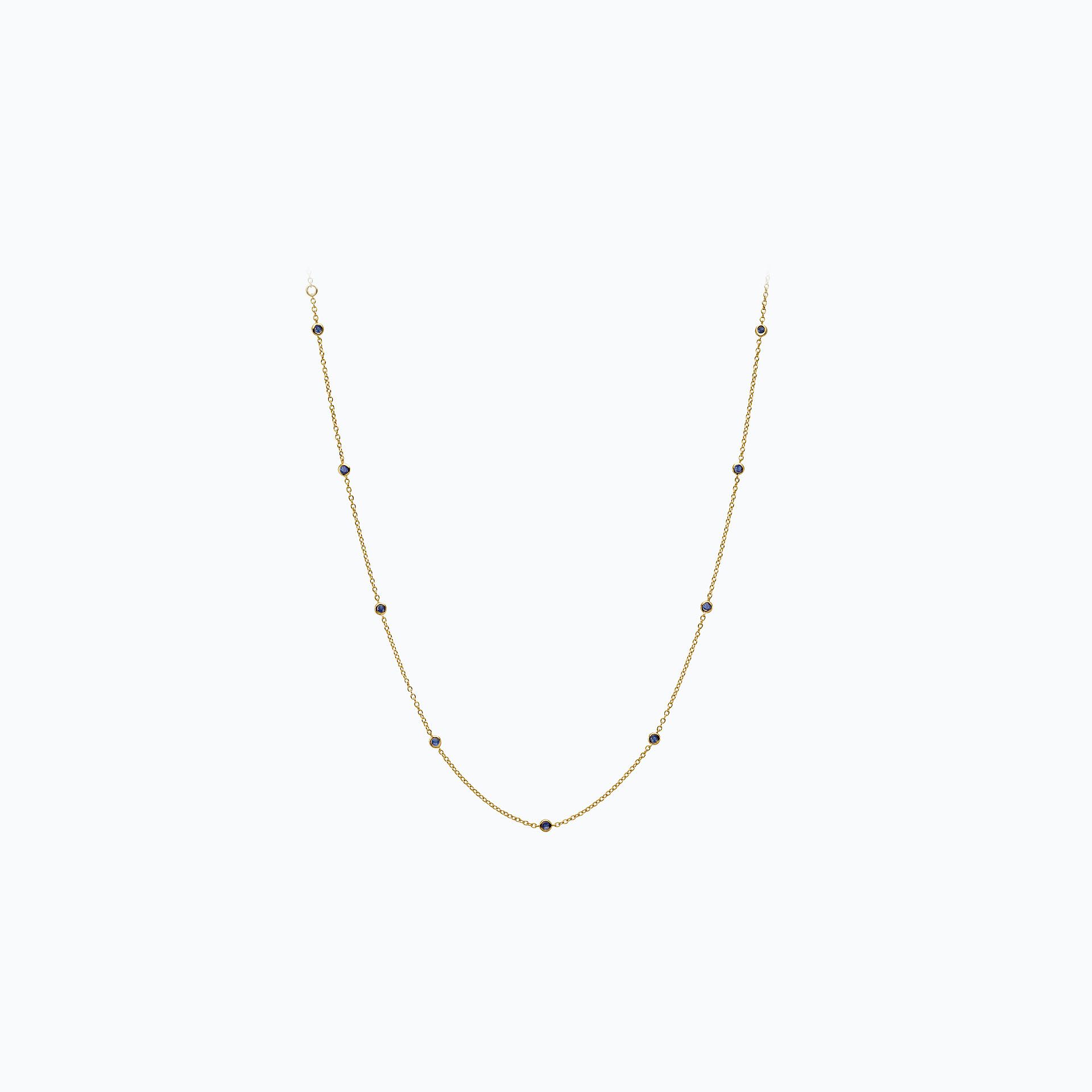 Collier Blossom 9 Saphirs