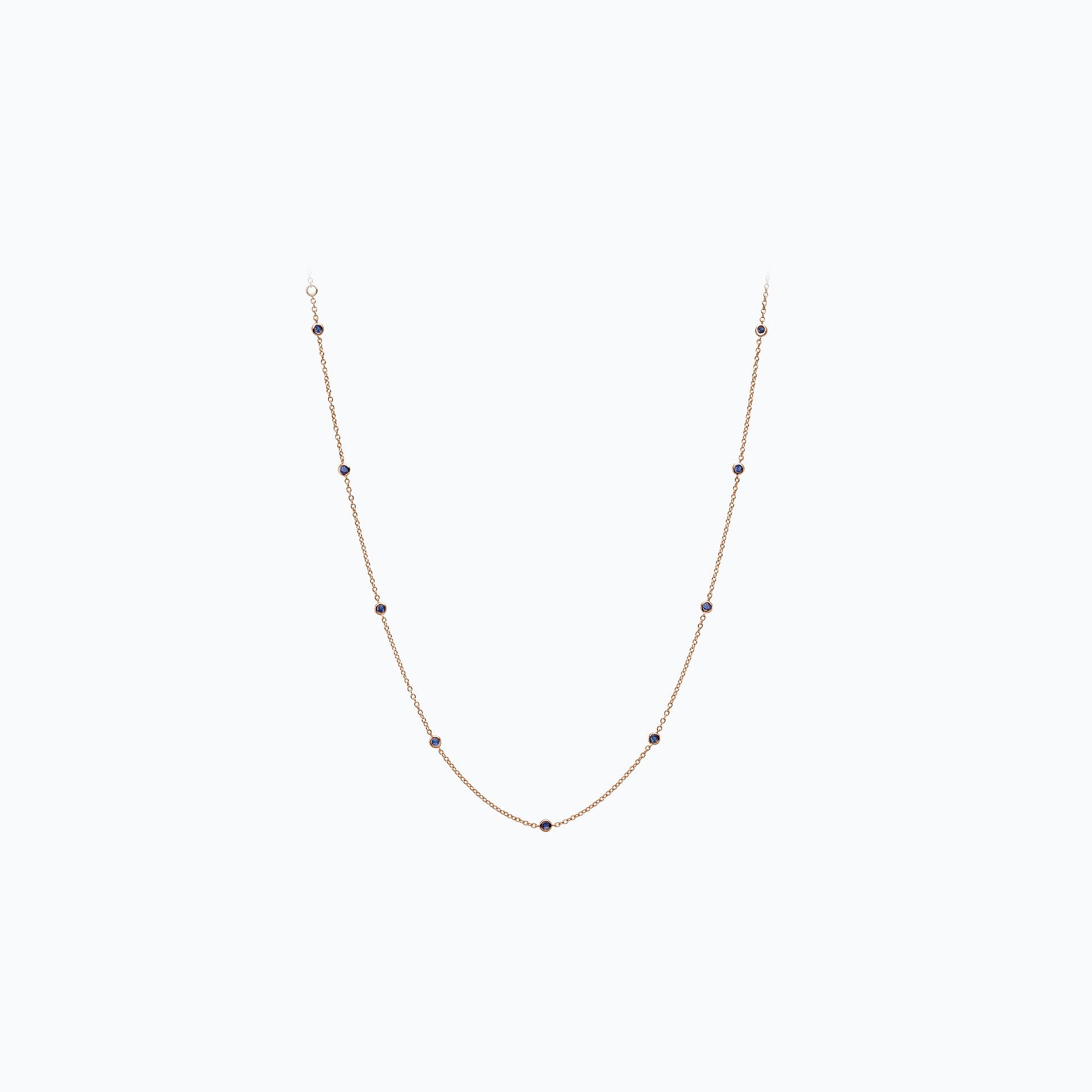 Collier Blossom 9 Saphirs