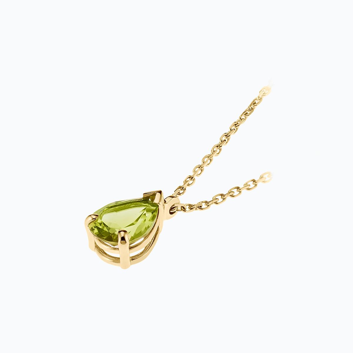 Collier Goutte Péridot 8 x 6 mm