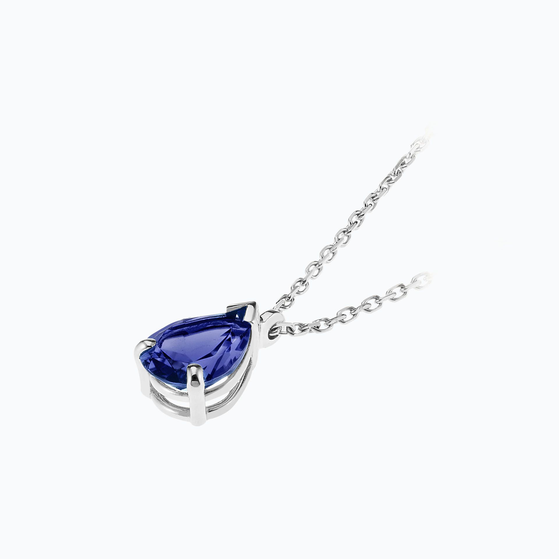 Collier Goutte Tanzanite 8 x 6 mm