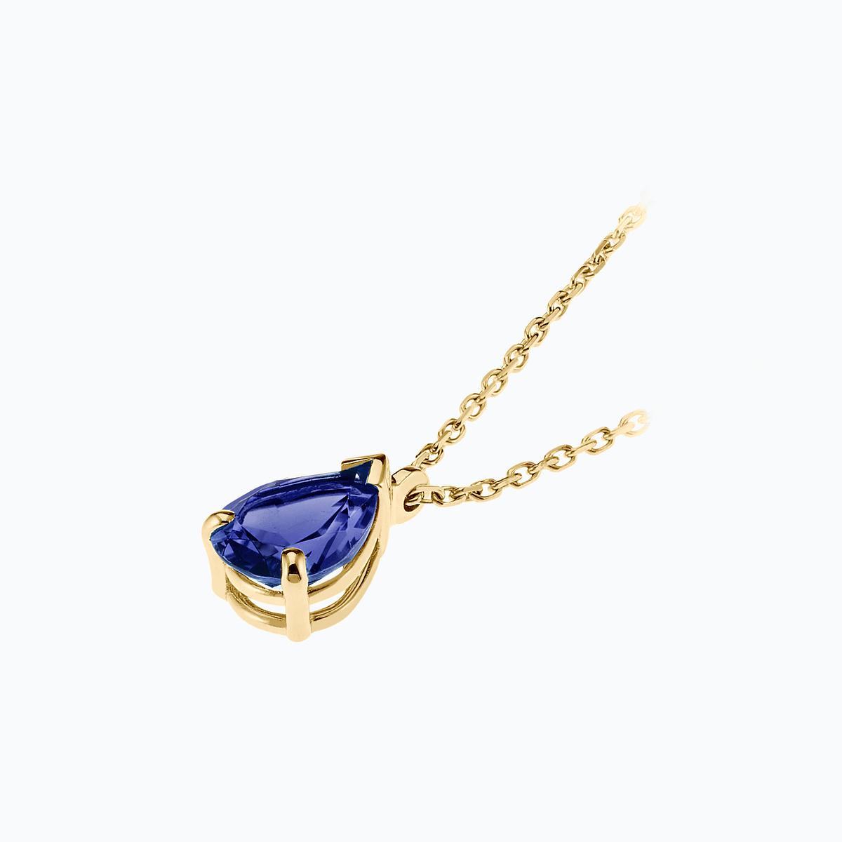 Collier Goutte Tanzanite 8 x 6 mm