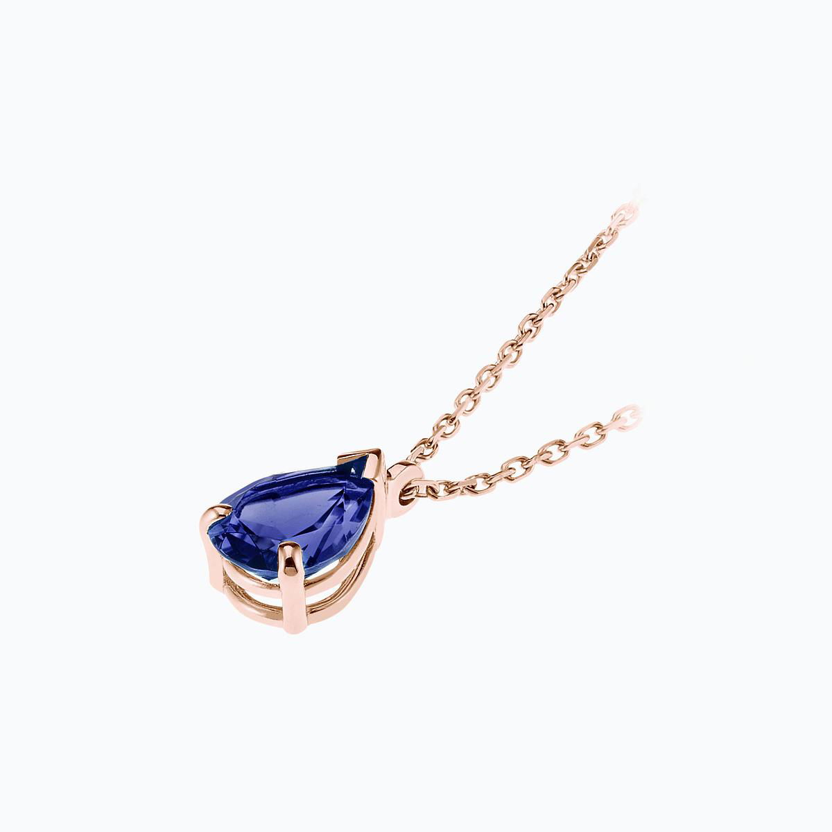 Collier Goutte Tanzanite 8 x 6 mm