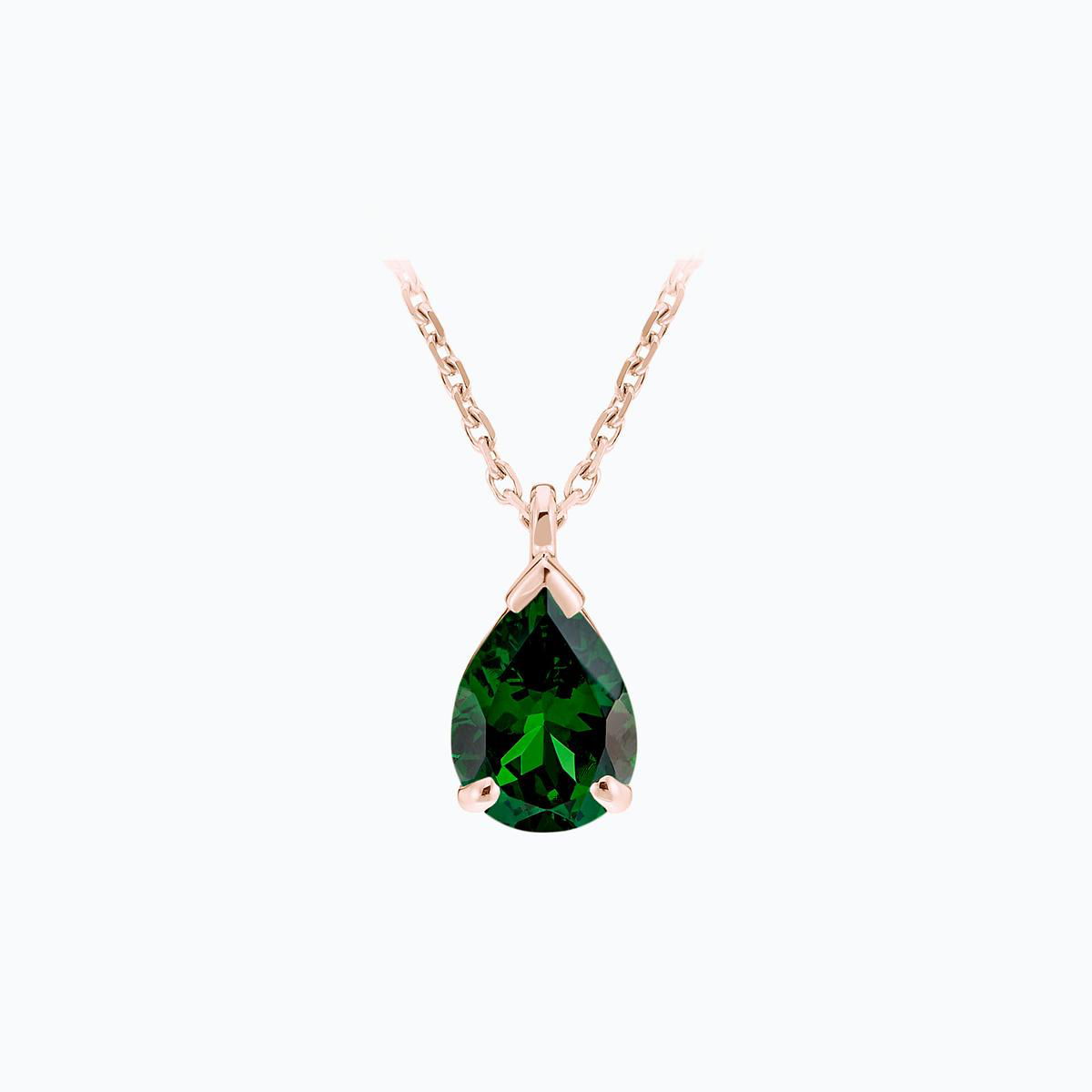 Collier Goutte Tsavorite 8 x 6 mm