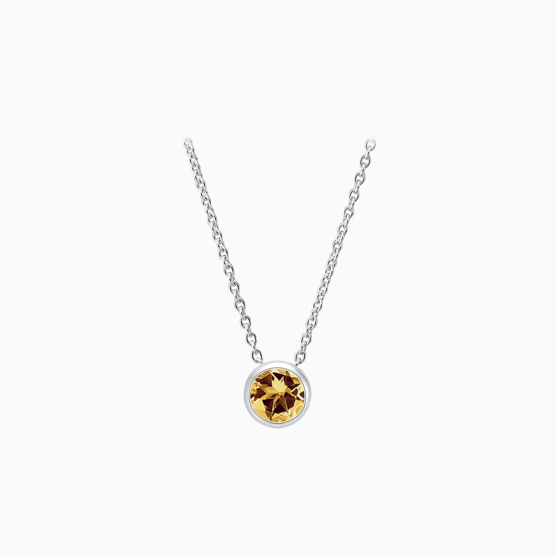 Collier Harmony Saphir Jaune Tournesol 3.5 mm