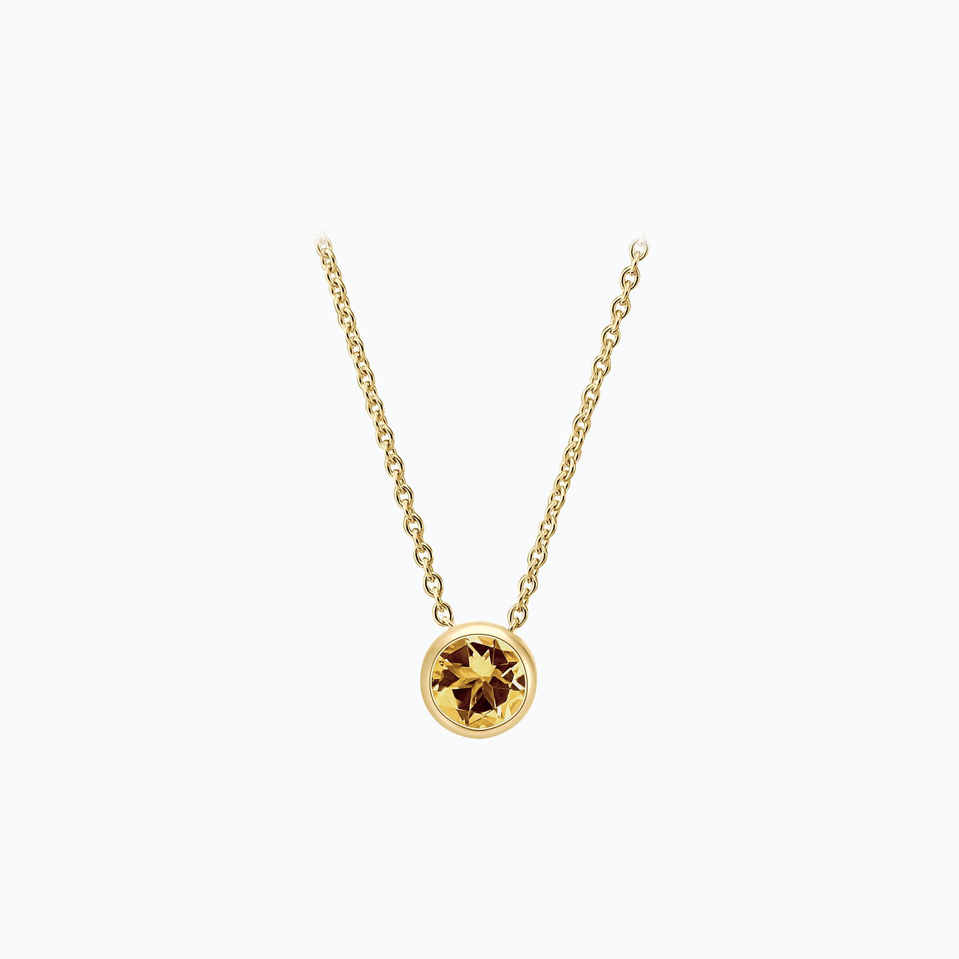 Collier Harmony Saphir Jaune Tournesol 3.5 mm