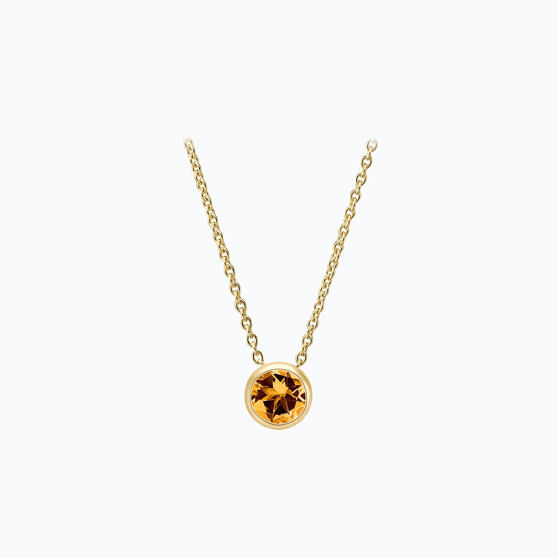 Collier Harmony Saphir Mandarine 3.5 mm