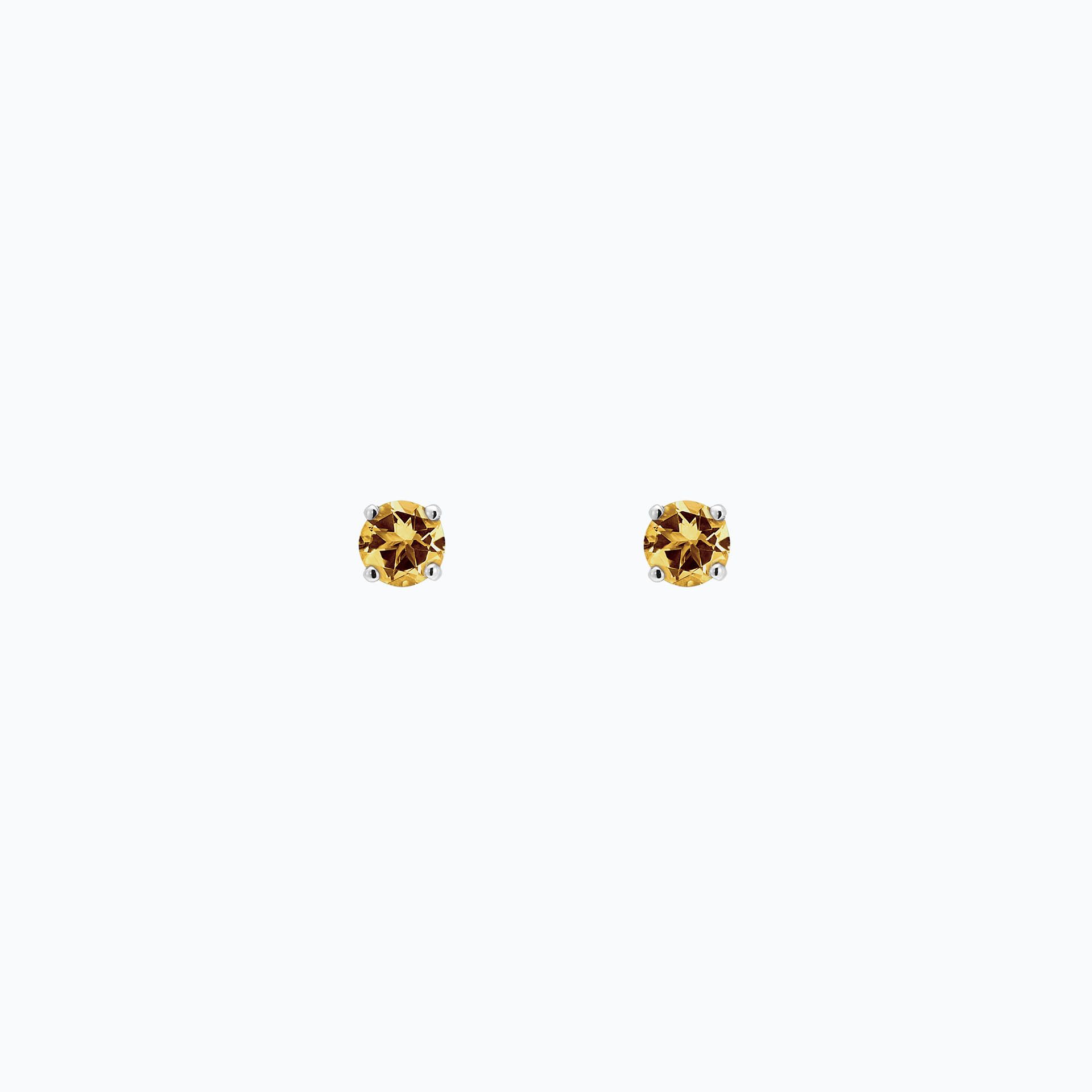 Boucles Alva Saphir Jaune Tournesol 3.5 mm