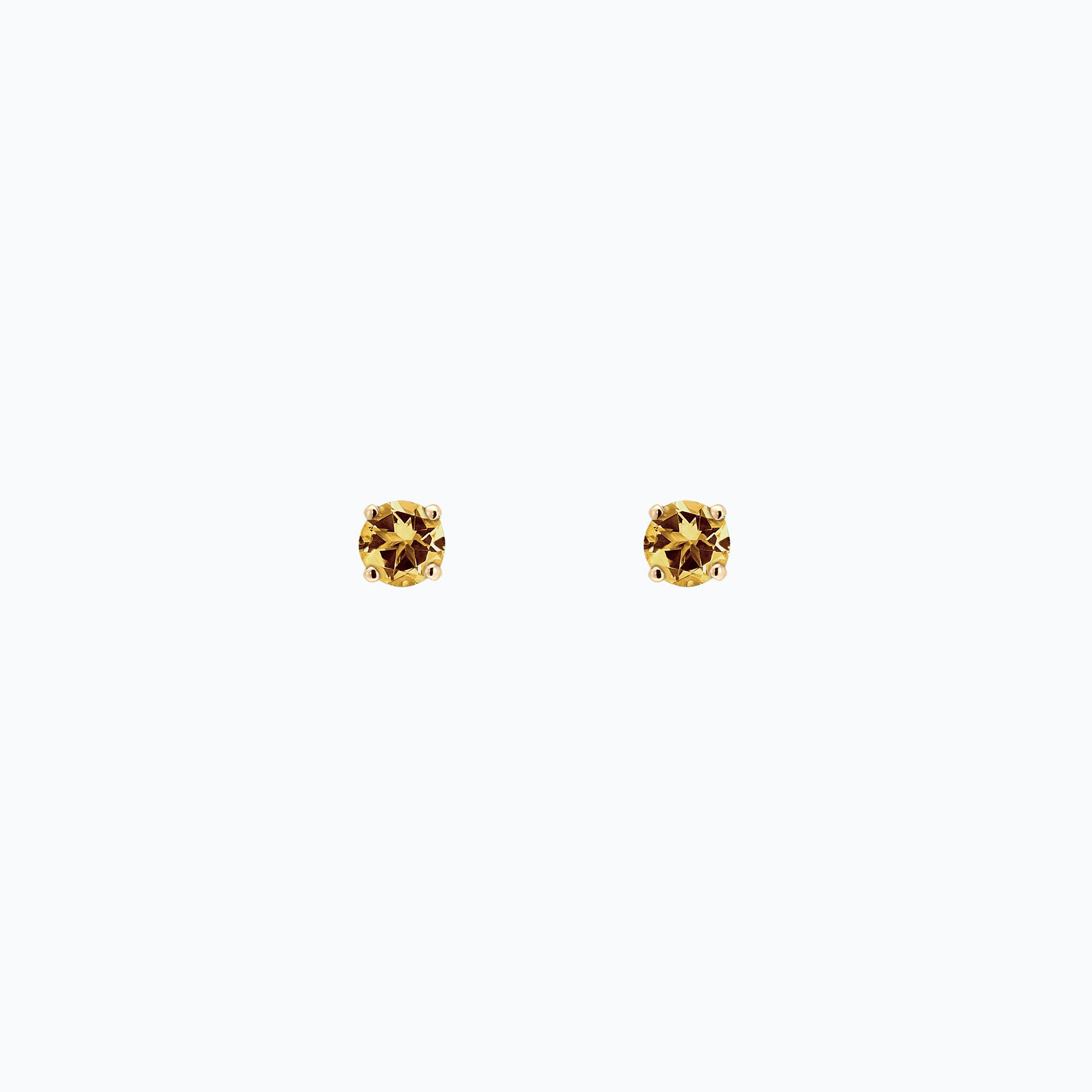 Boucles Alva Saphir Jaune Tournesol 3.5 mm