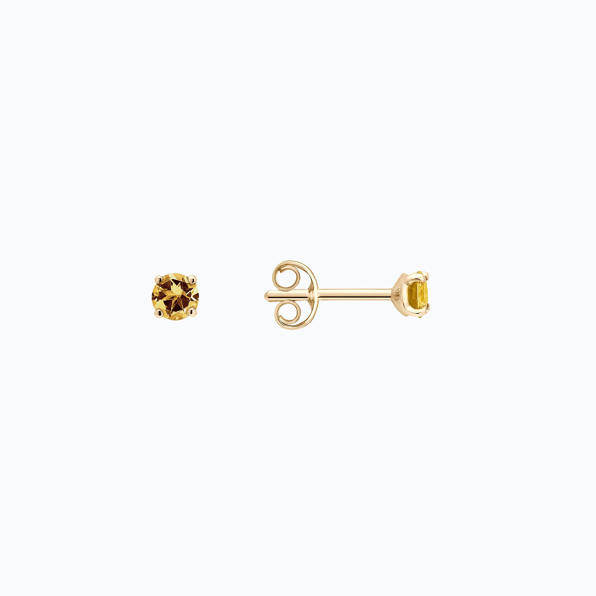 Boucles Alva Saphir Jaune Tournesol 3.5 mm