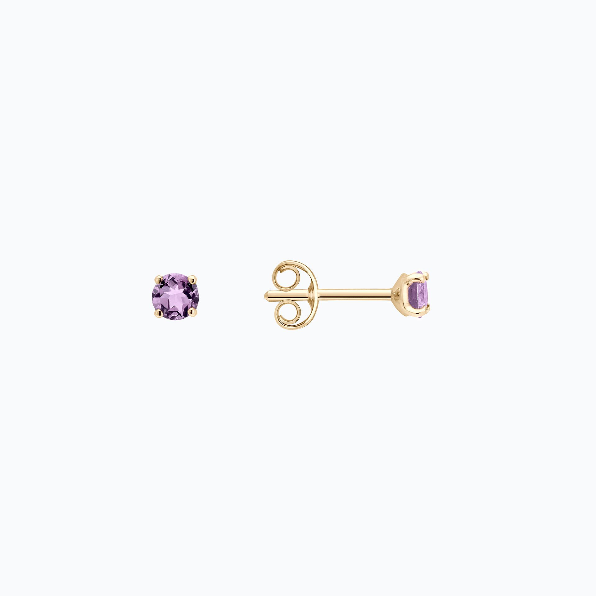 Boucles Alva Saphir Mauve 3.5 mm