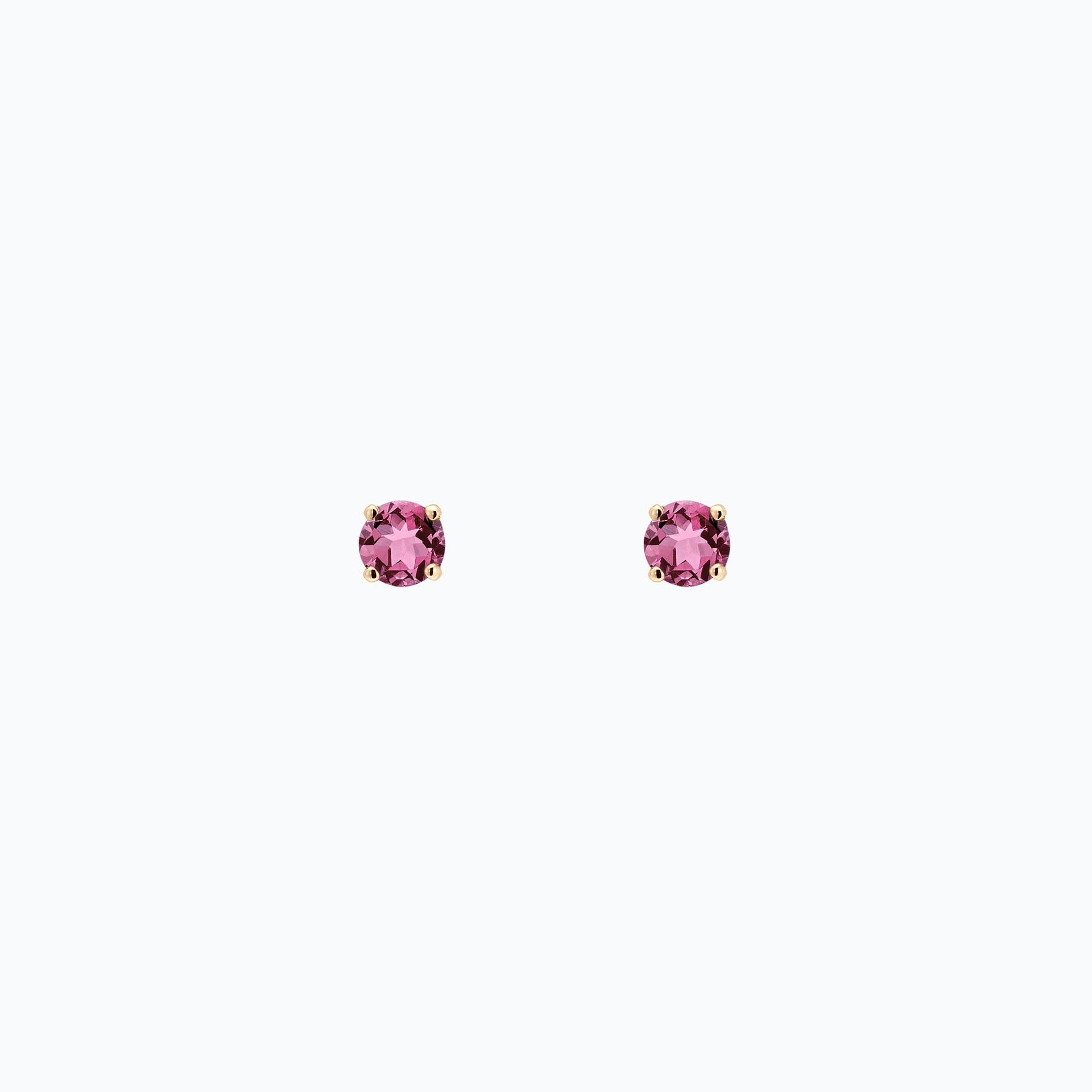 Boucles Alva Saphir Rose Pivoine 3.5 mm