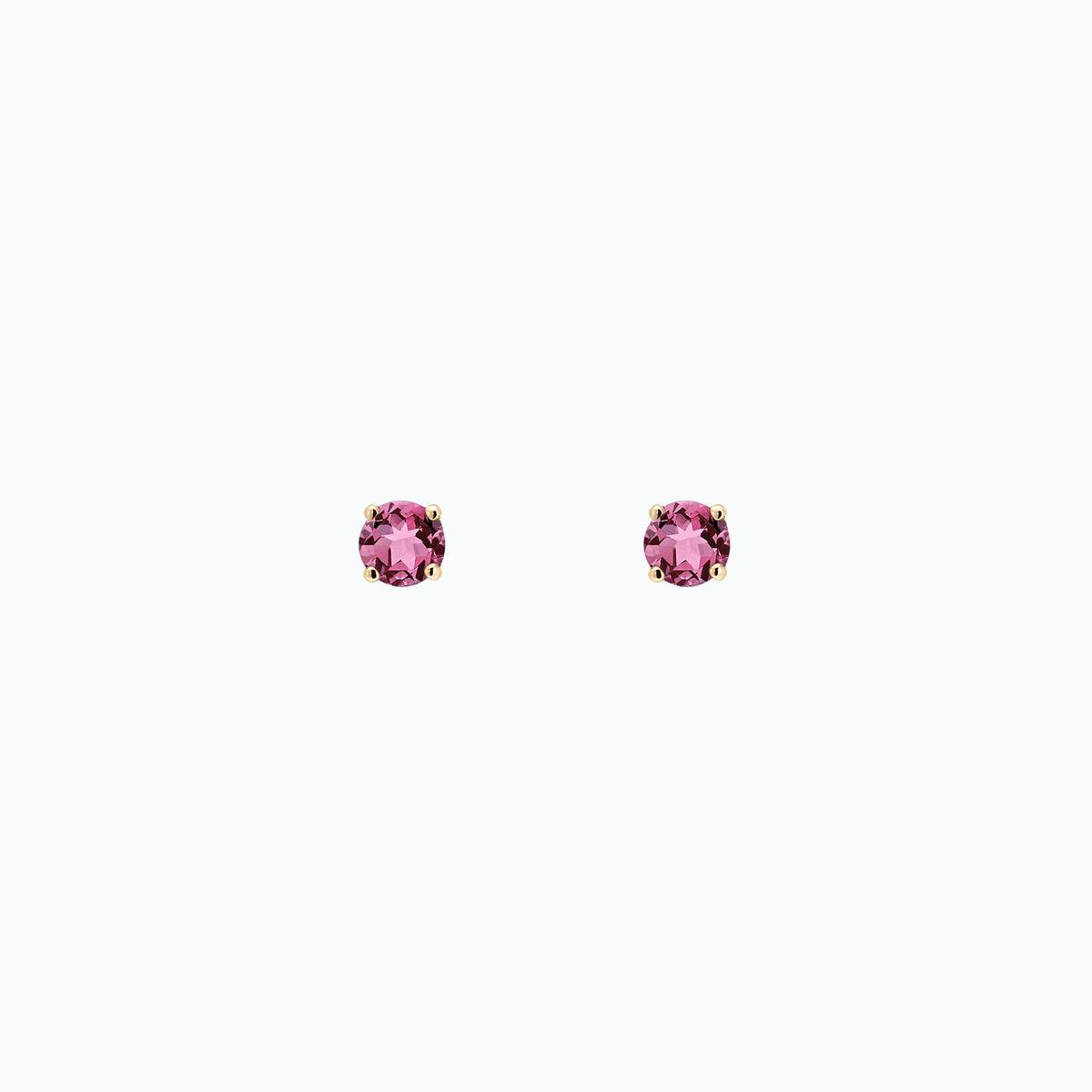 Boucles Alva Saphir Rose Pivoine 3.5 mm