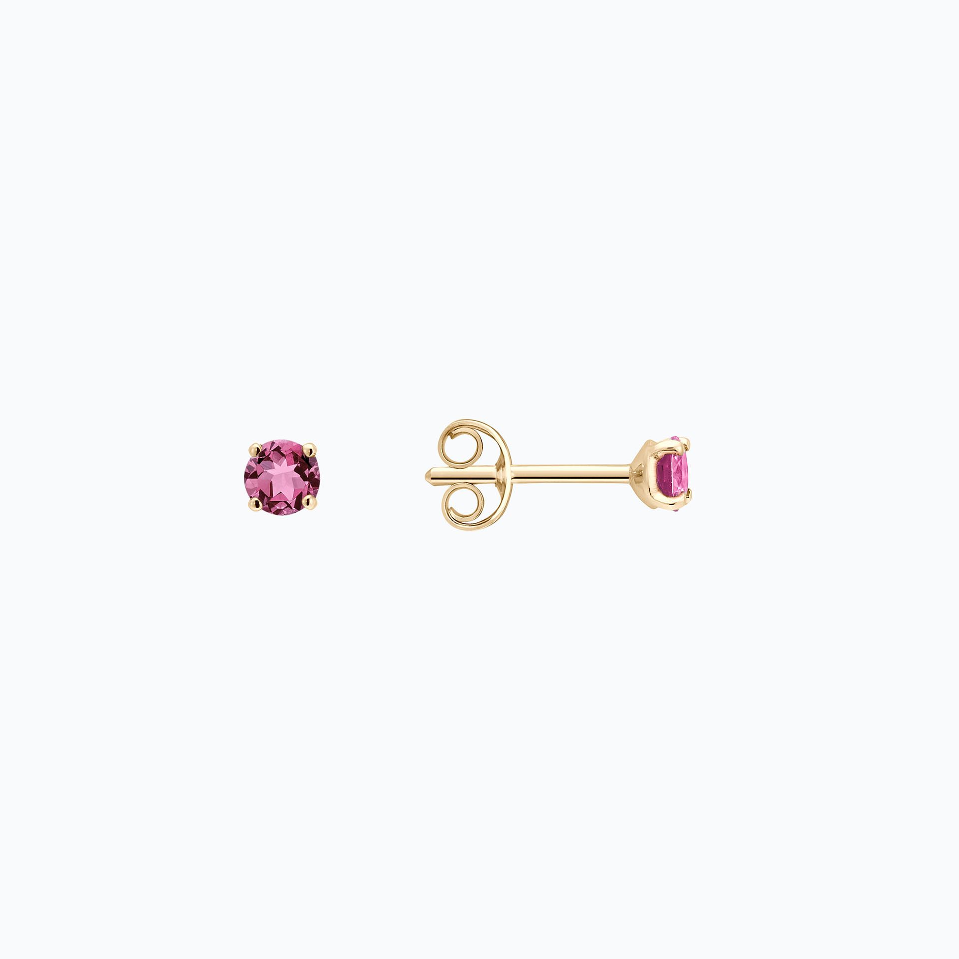 Boucles Alva Saphir Rose Pivoine 3.5 mm