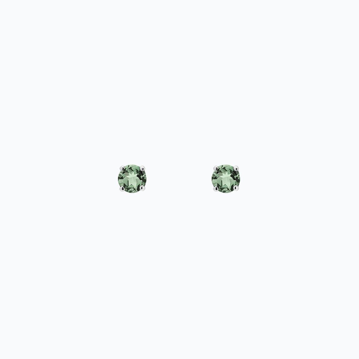 Boucles Alva Saphir Vert 3.5 mm