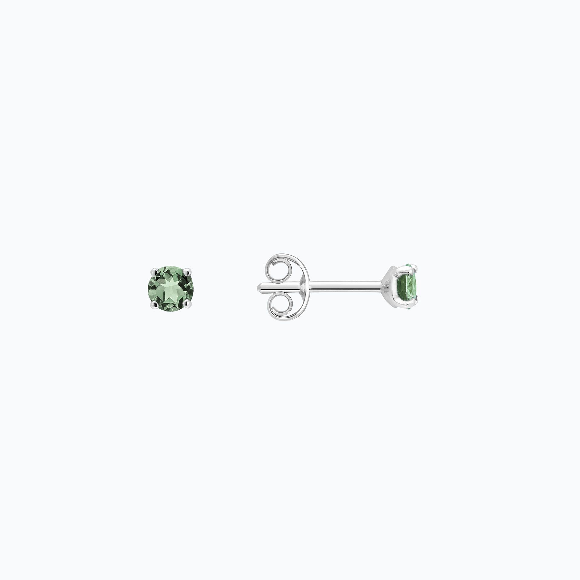 Boucles Alva Saphir Vert 3.5 mm