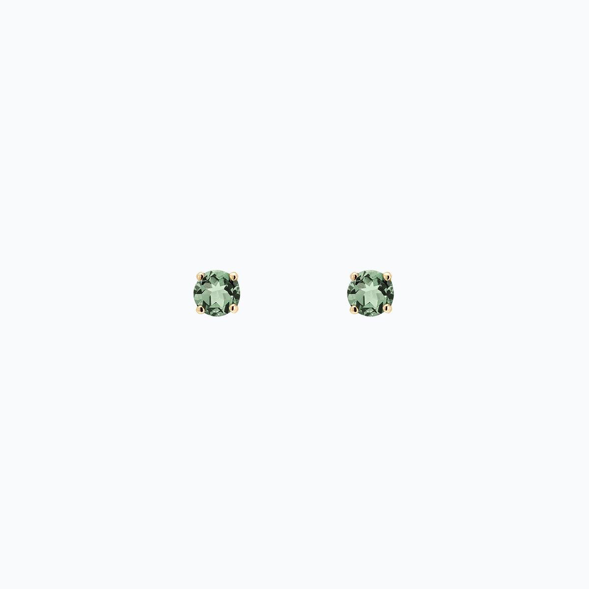 Boucles Alva Saphir Vert 3.5 mm