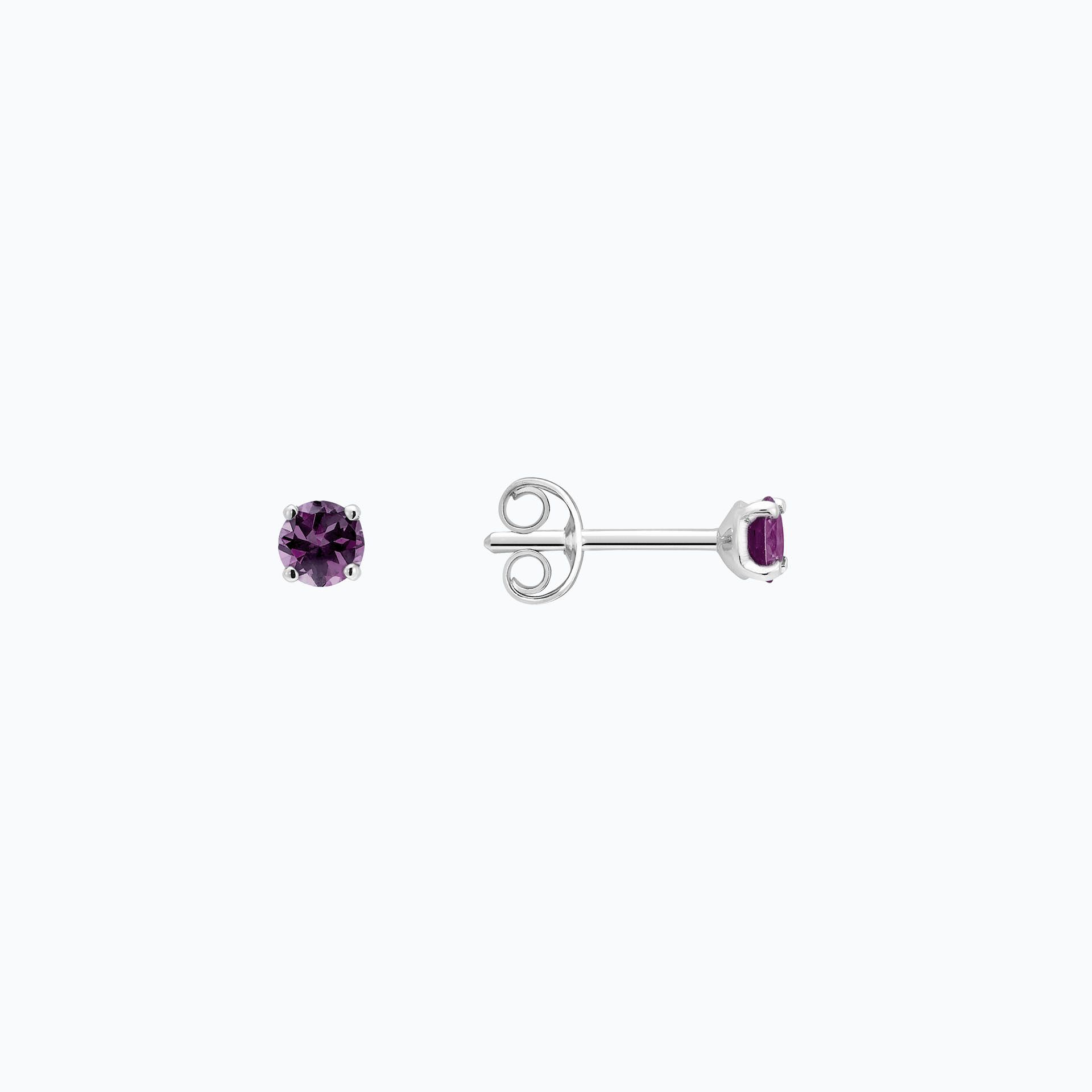 Boucles Alva Saphir Violet 3.5 mm