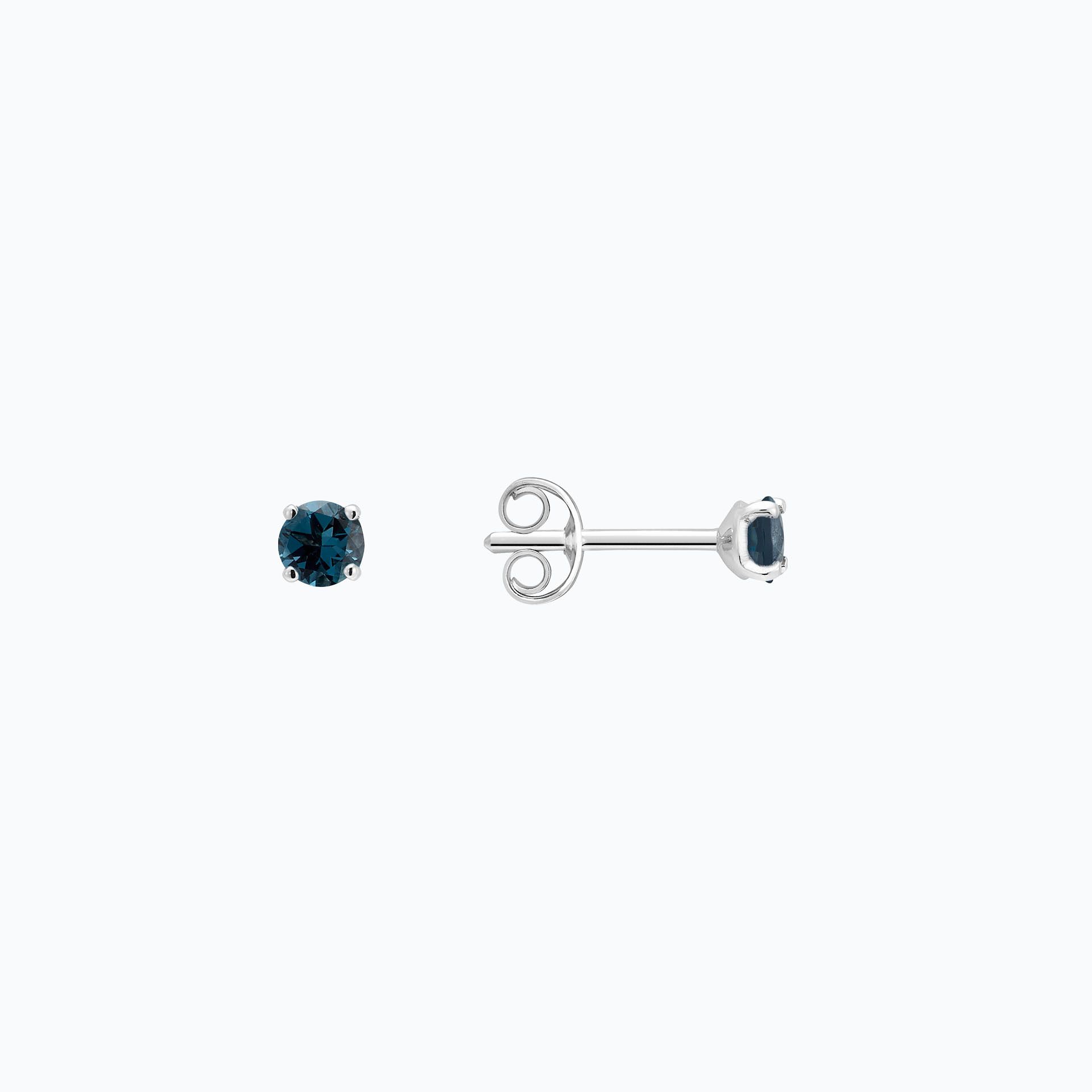 Boucles Alva Topaze Blue London 3.5 mm