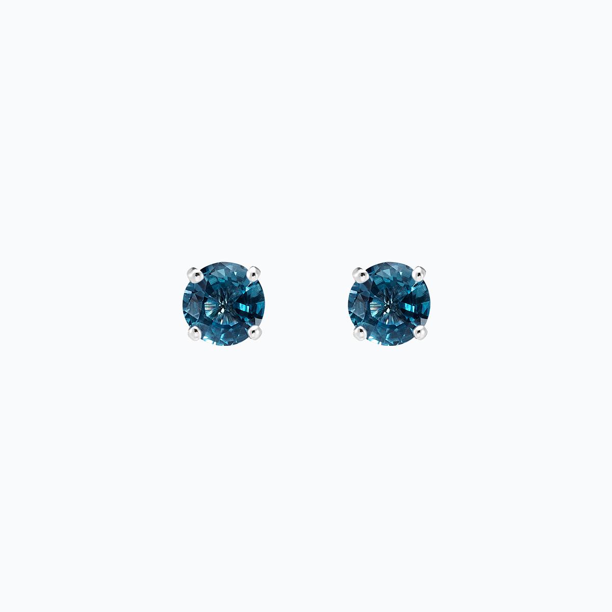 Boucles Alva Topaze Blue London 6 mm