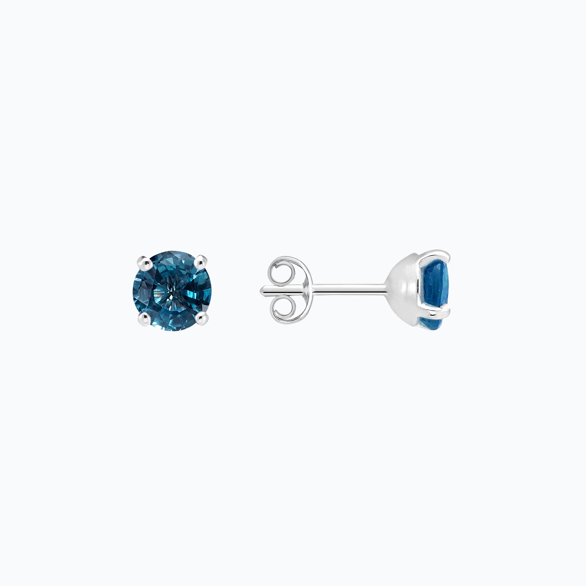 Boucles Alva Topaze Blue London 6 mm