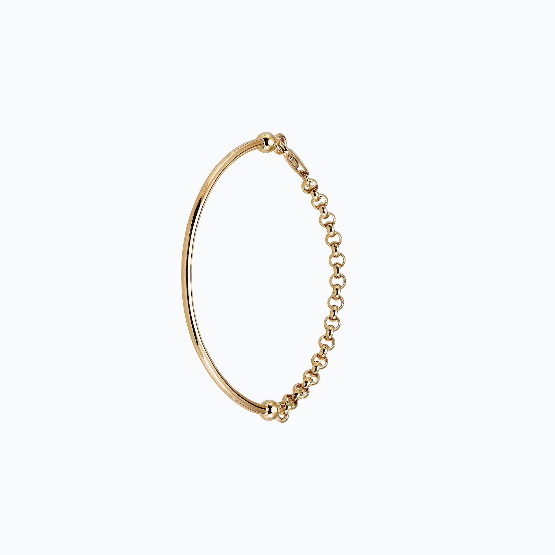 Bracelet jonc et maille jaseron