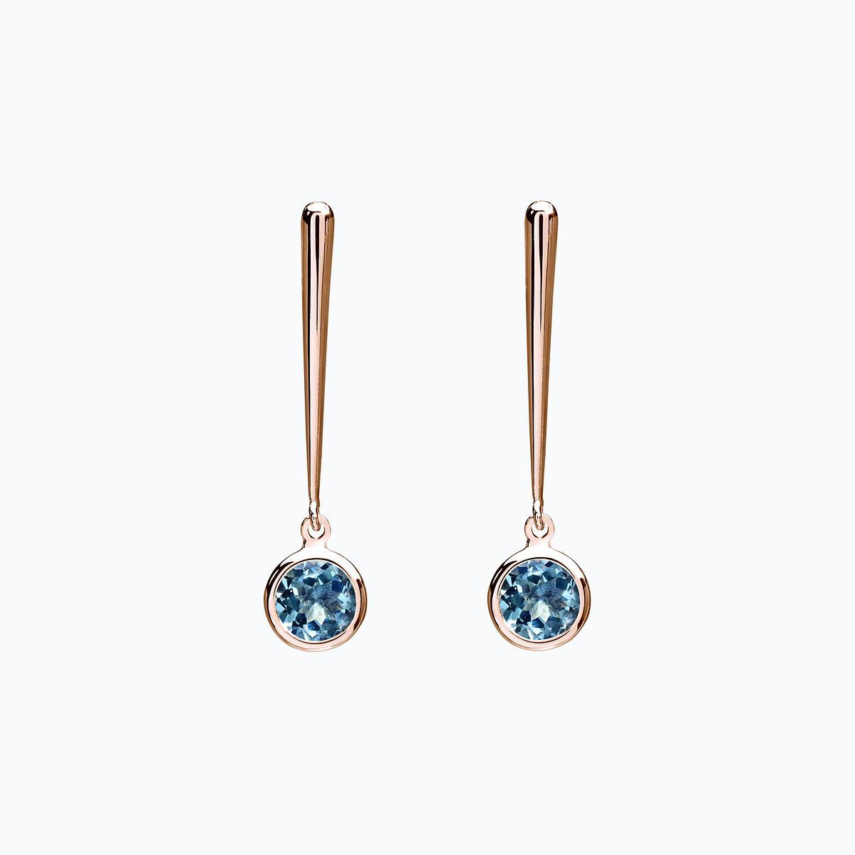 Pendants Nymphéa Aigue-marine