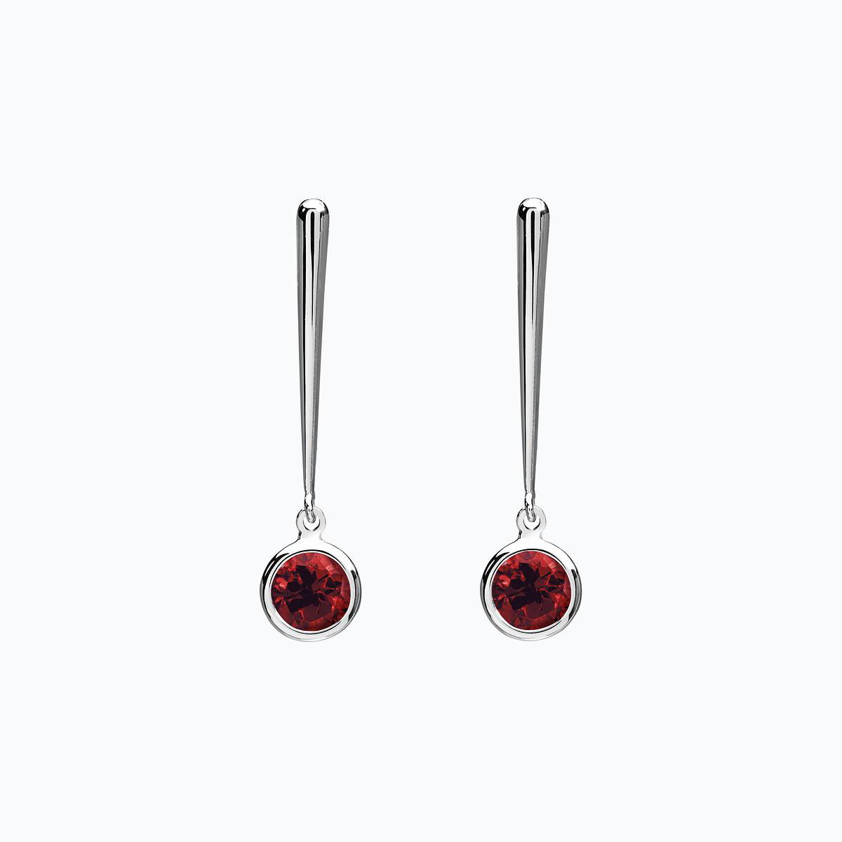 Pendants Nymphéa Grenat