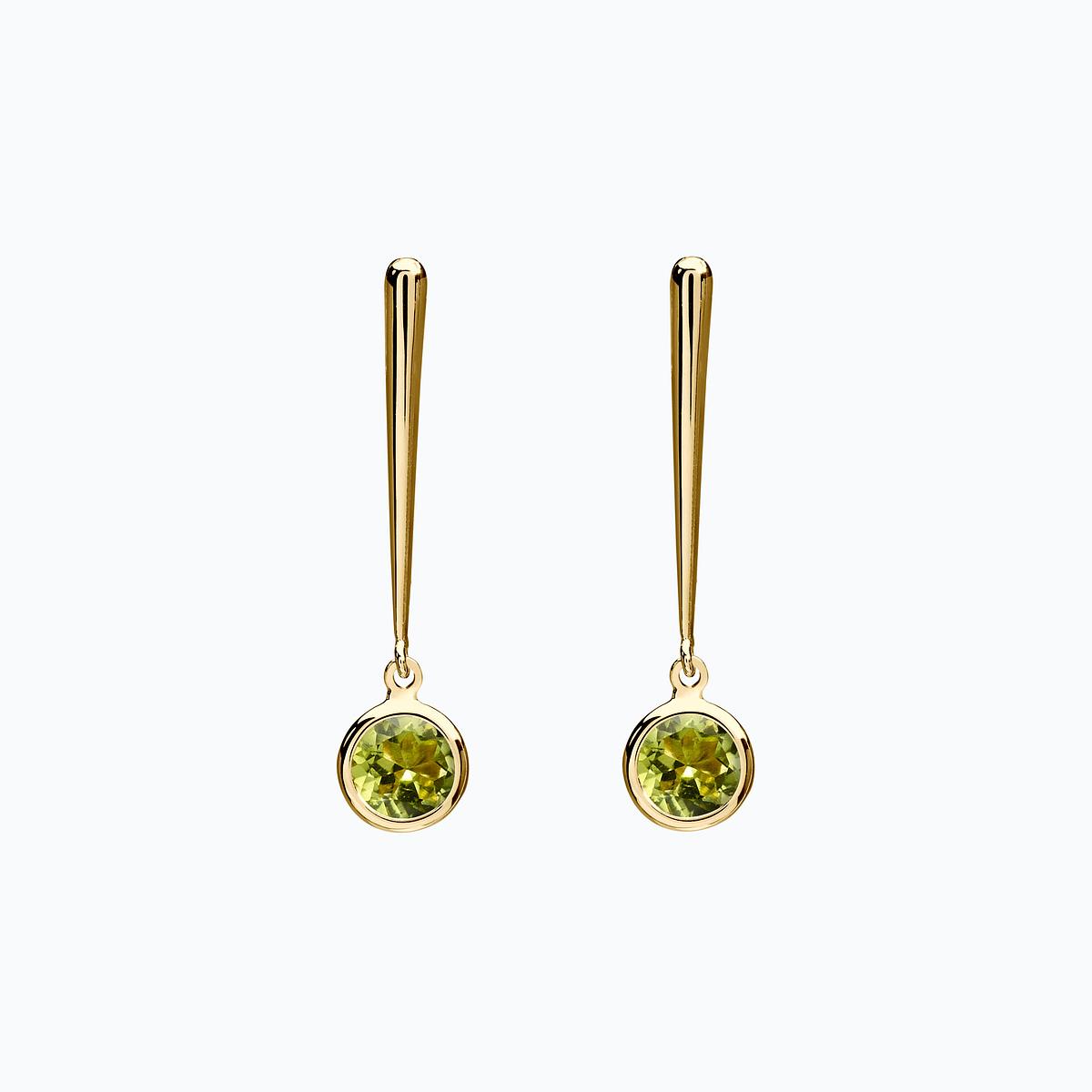 Pendants Nymphéa Péridot