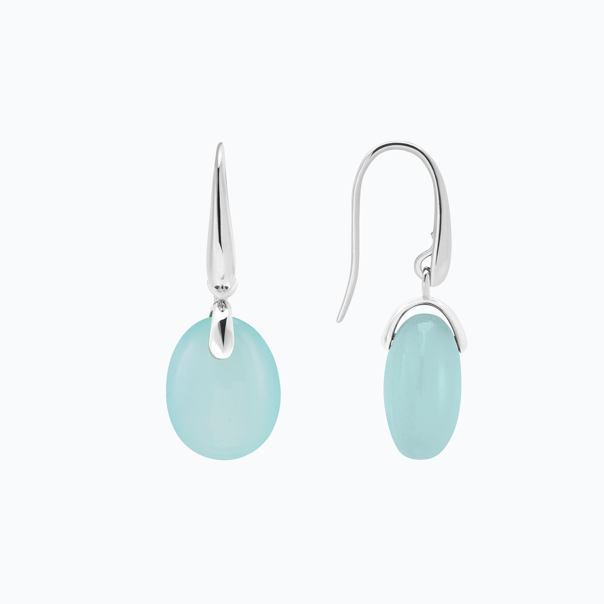 Pendants Paradis Calcédoine Bleue