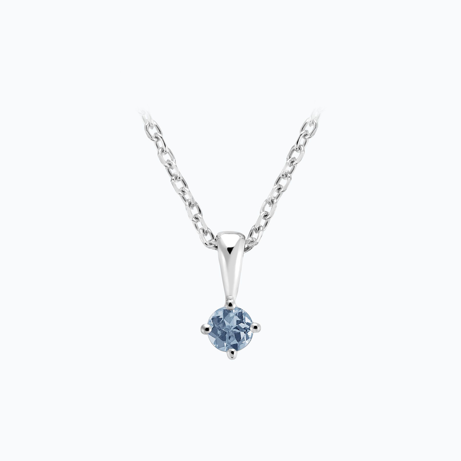 Pendentif Alva Saphir Bleu Tendre 3.5 mm