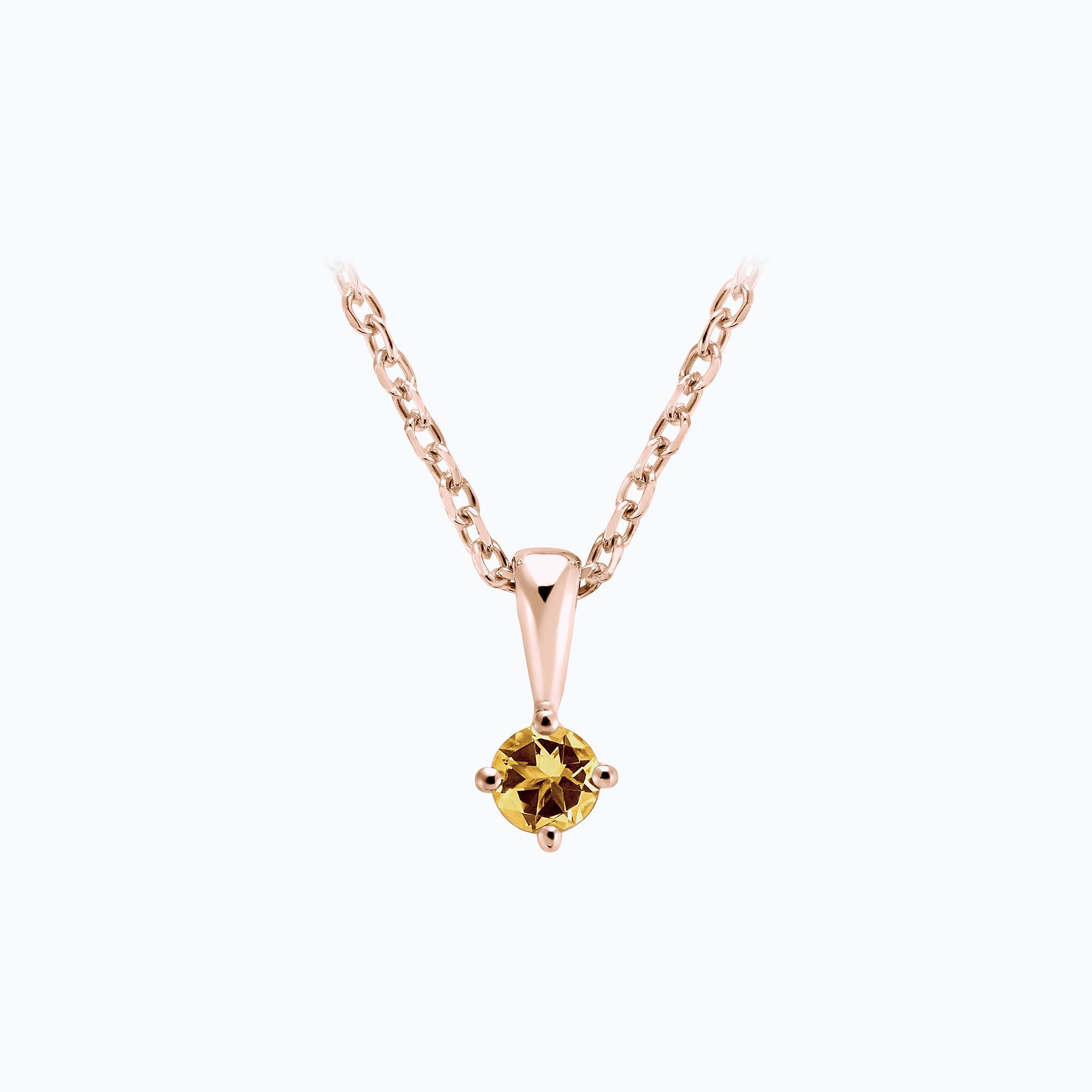 Pendentif Alva Saphir Jaune Tournesol 3.5 mm
