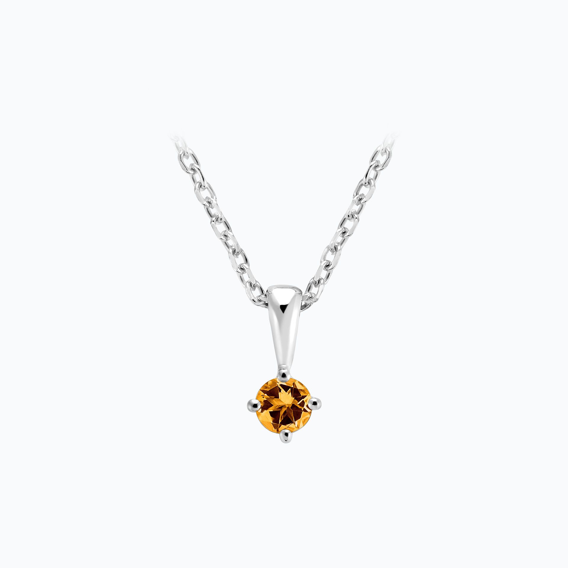 Pendentif Alva Saphir Mandarine 3.5 mm