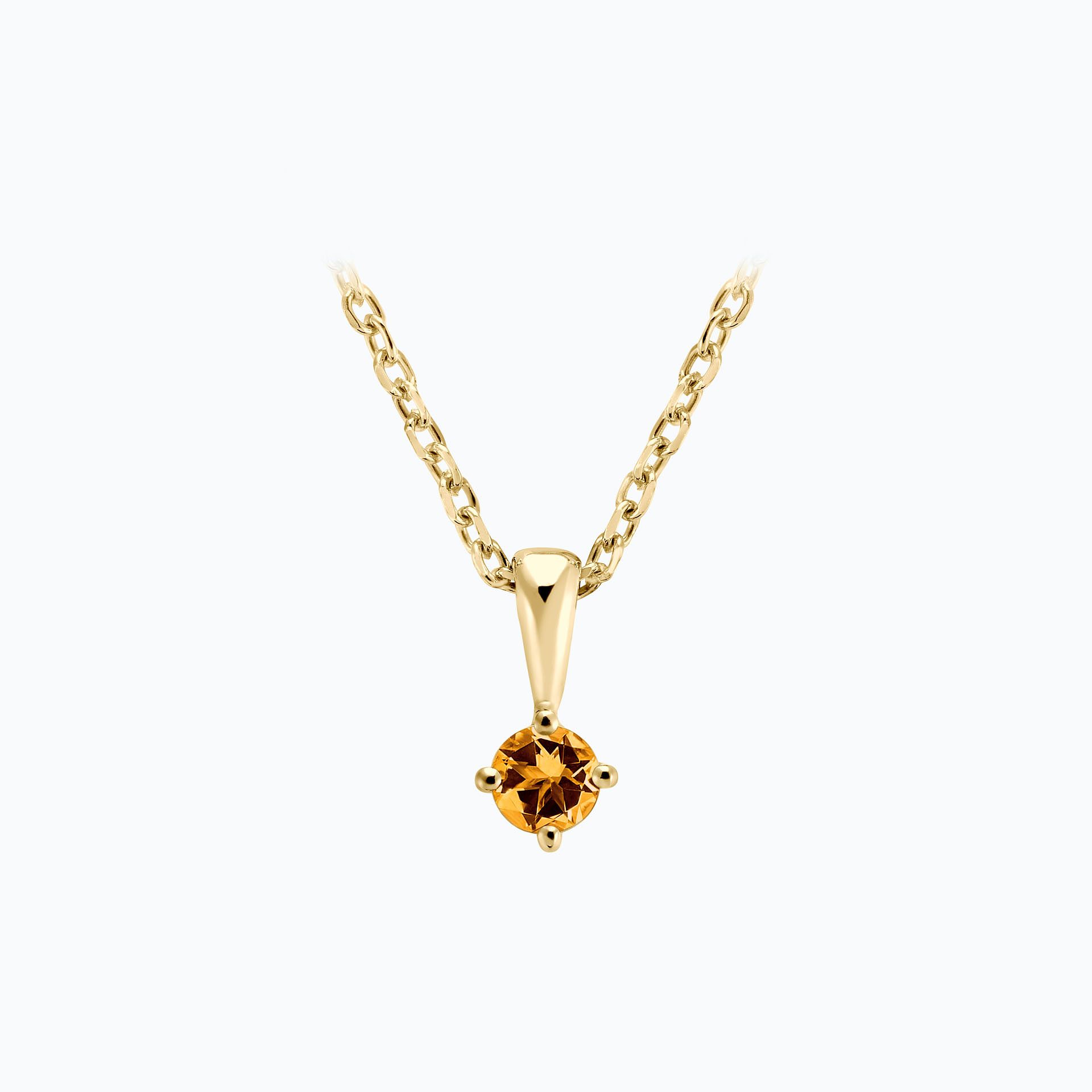 Pendentif Alva Saphir Mandarine 3.5 mm