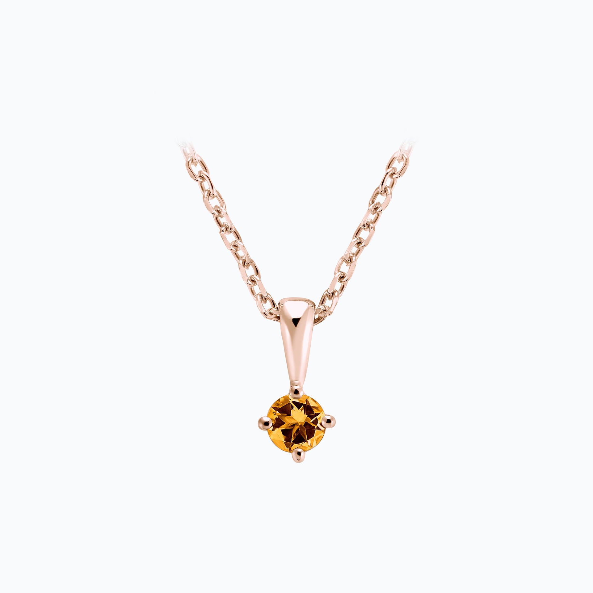 Pendentif Alva Saphir Mandarine 3.5 mm