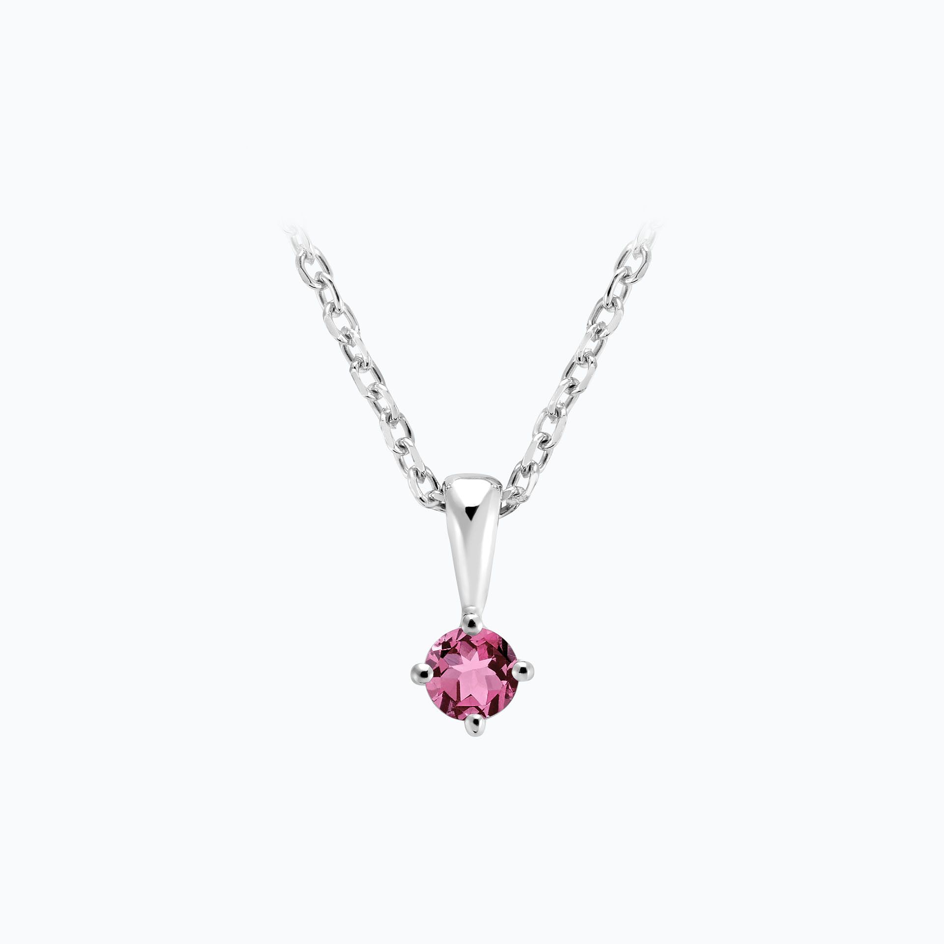 Pendentif Alva Saphir Rose Pivoine 3.5 mm