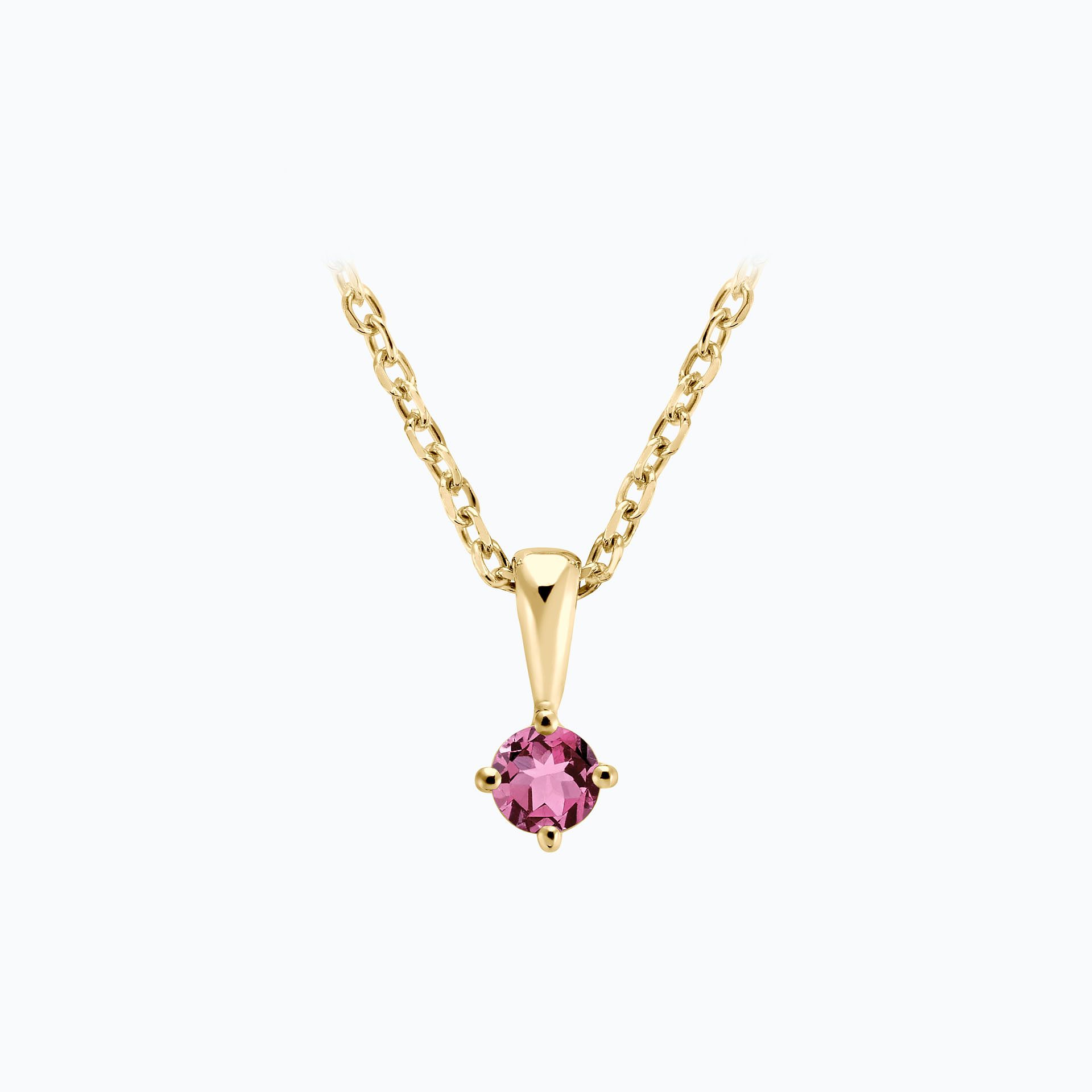 Pendentif Alva Saphir Rose Pivoine 3.5 mm