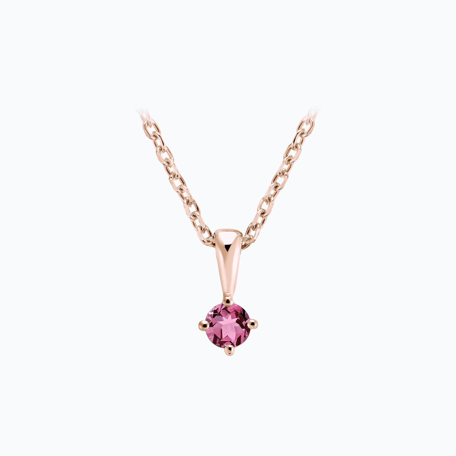 Pendentif Alva Saphir Rose Pivoine 3.5 mm