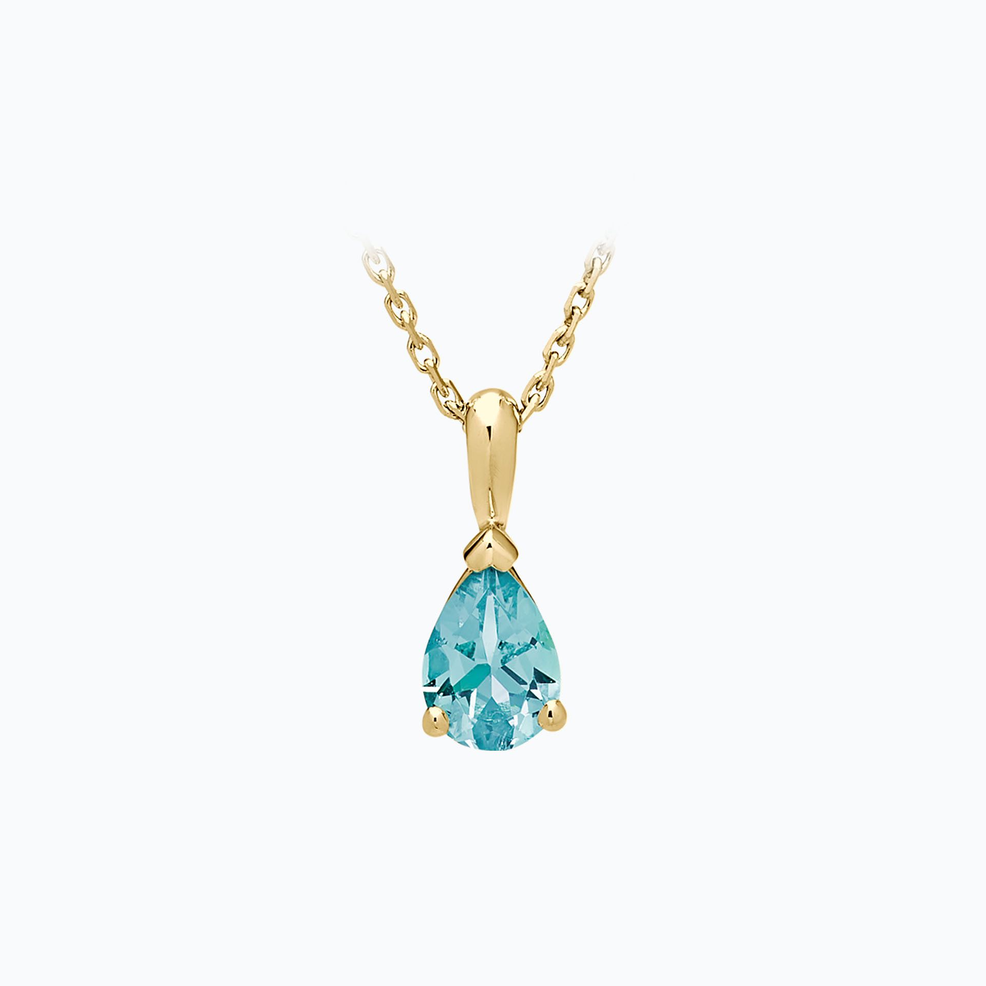 Pendentif Goutte Aigue-marine 7 x 5 mm
