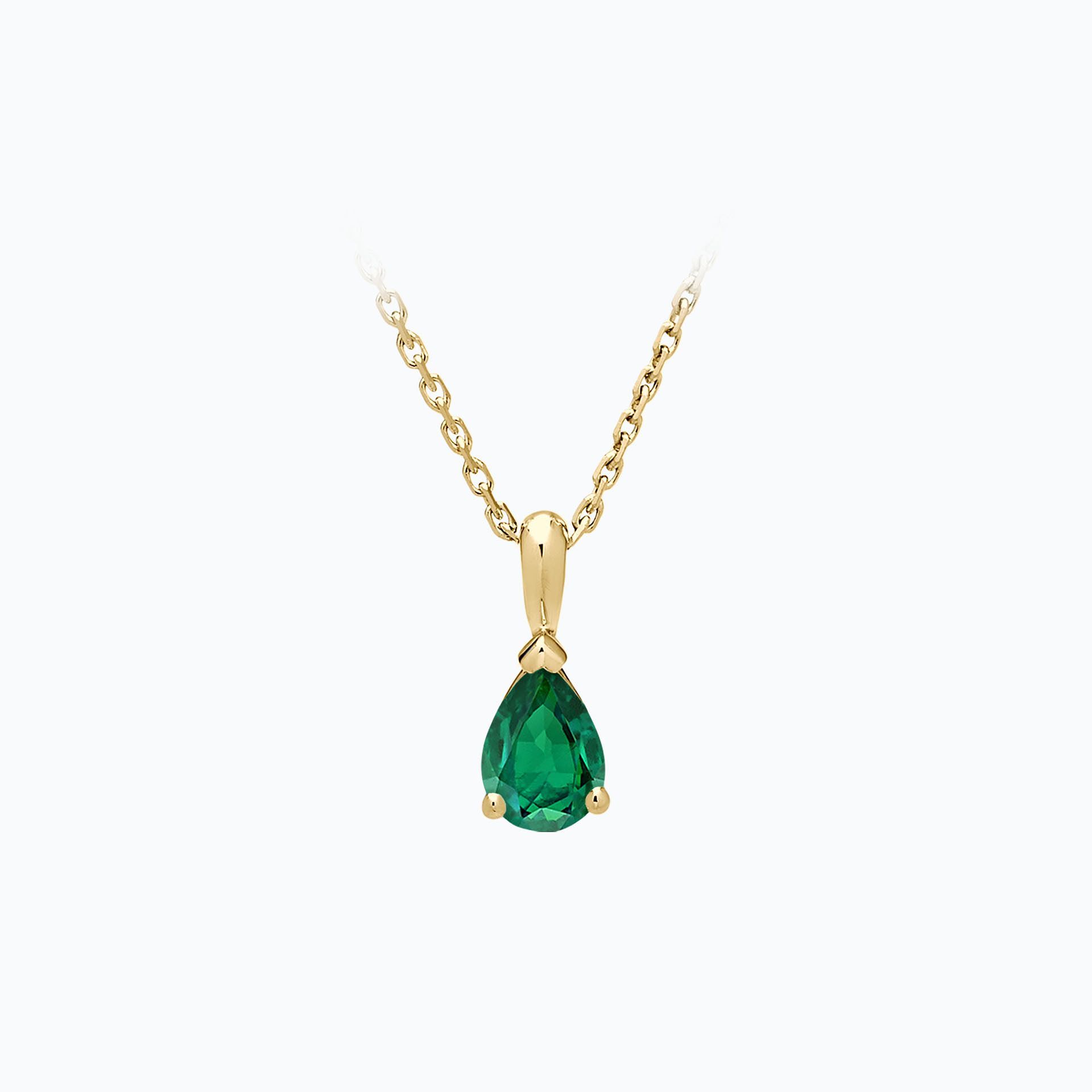 Pendentif Goutte Émeraude 6 x 4 mm