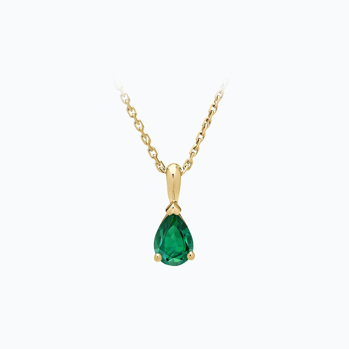 Pendentif Goutte Émeraude 6 x 4 mm