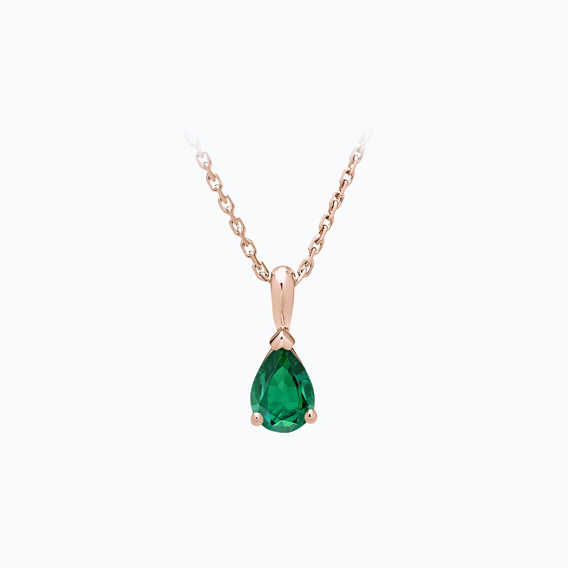 Pendentif Goutte Émeraude 6 x 4 mm