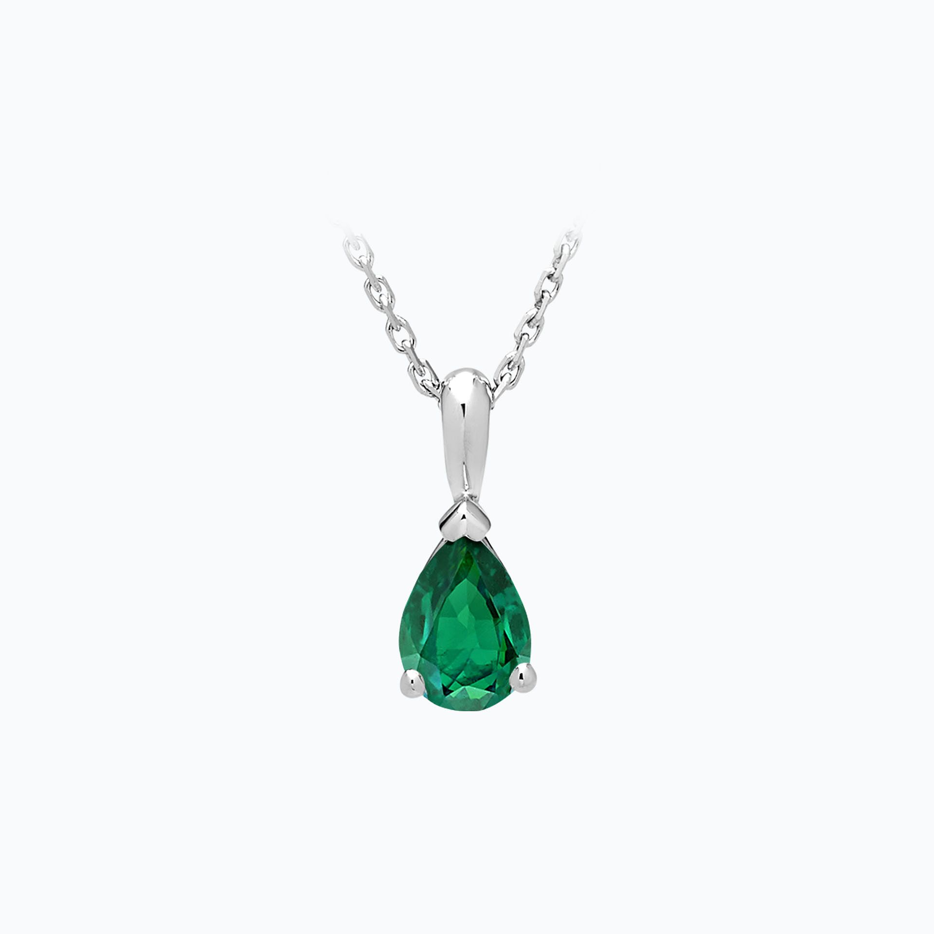 Pendentif Goutte Émeraude 7 x 5 mm