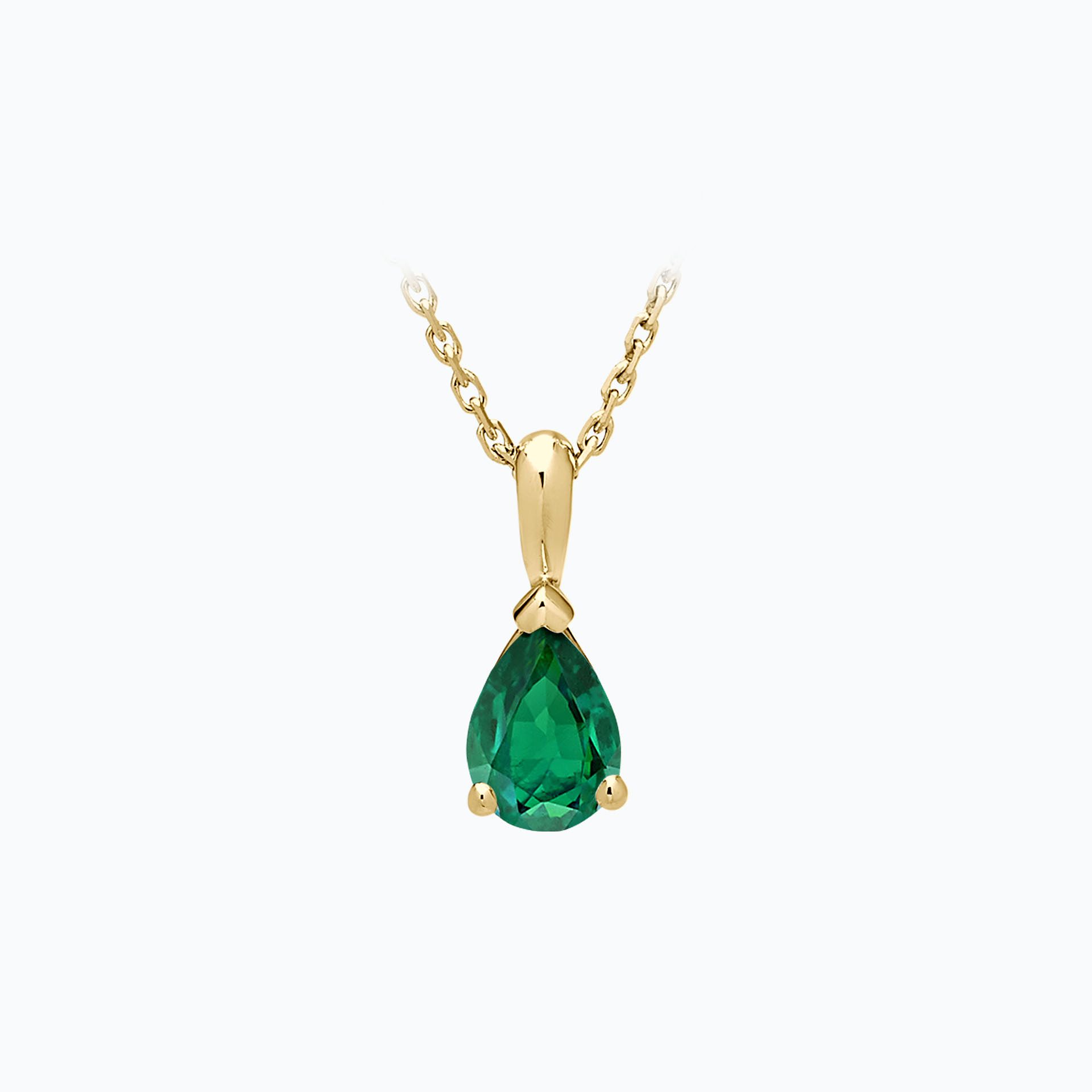 Pendentif Goutte Émeraude 7 x 5 mm