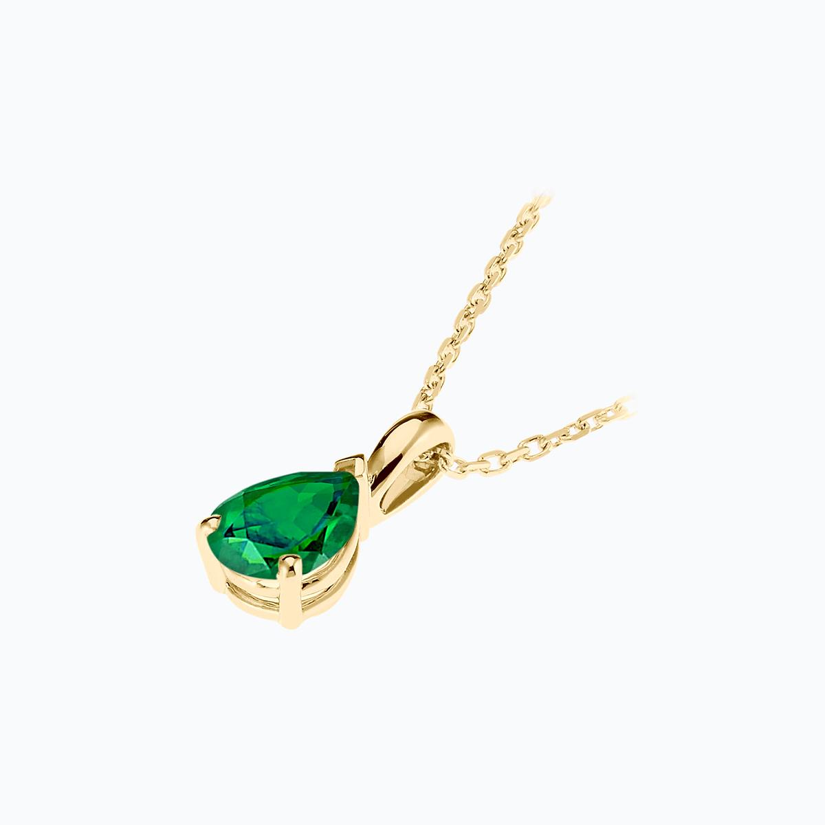 Pendentif Goutte Émeraude 7 x 5 mm