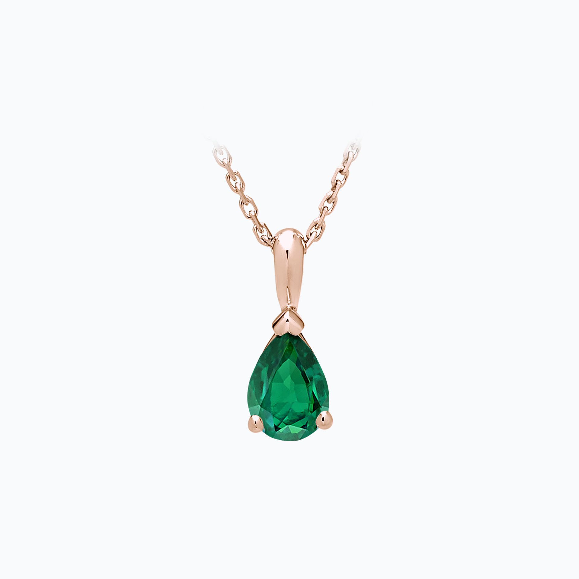 Pendentif Goutte Émeraude 7 x 5 mm