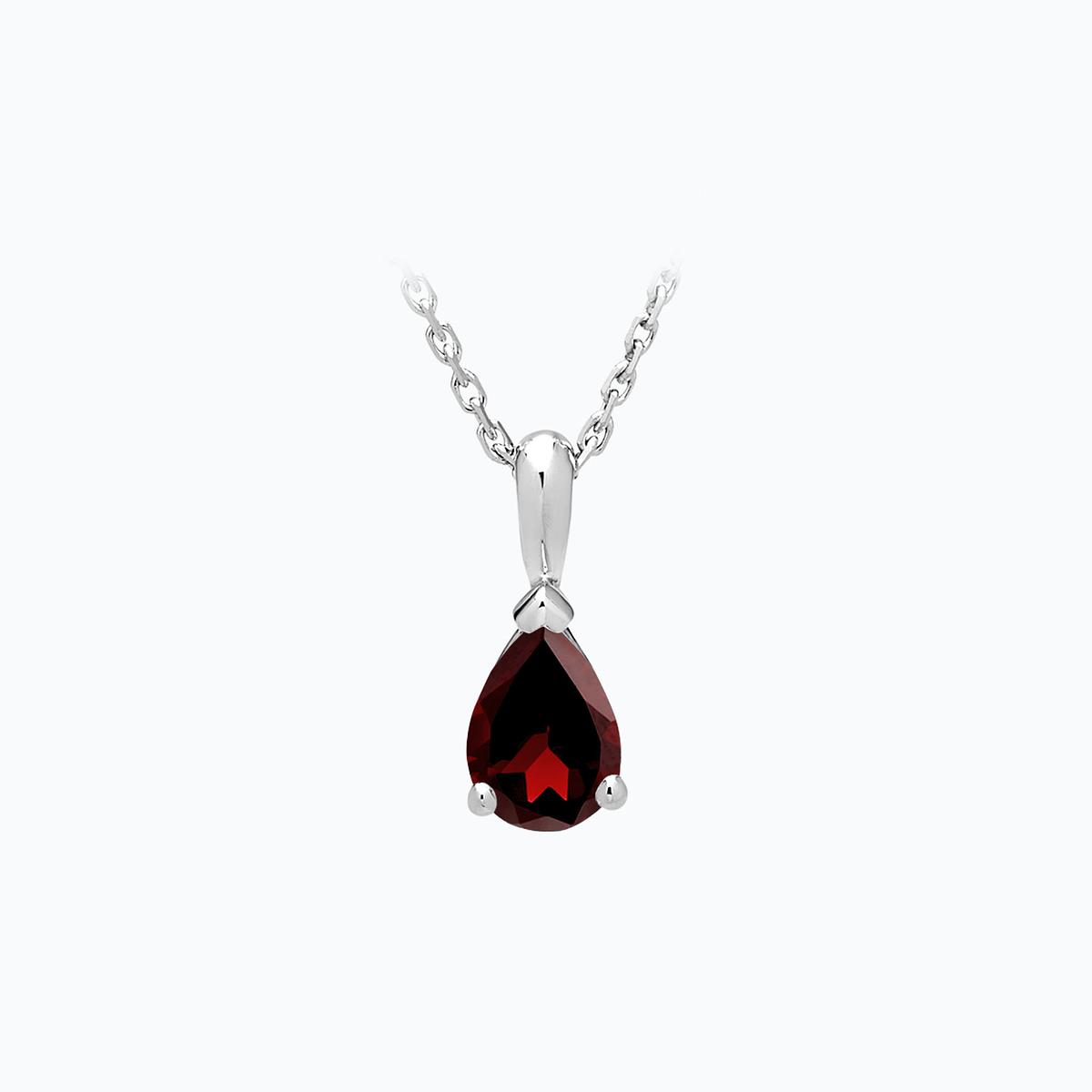 Pendentif Goutte Grenat 7 x 5 mm