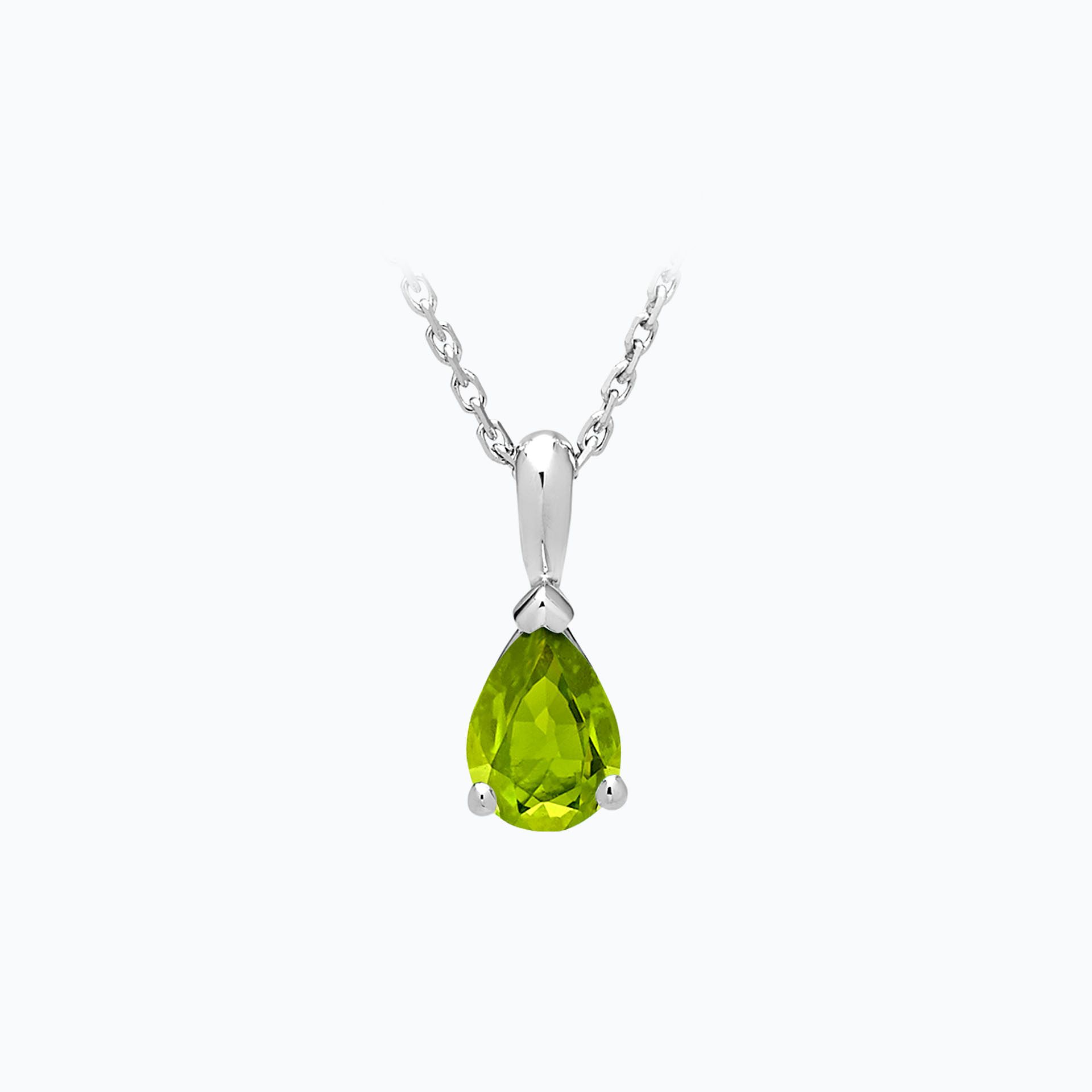 Pendentif Goutte Peridot 7 x 5 mm