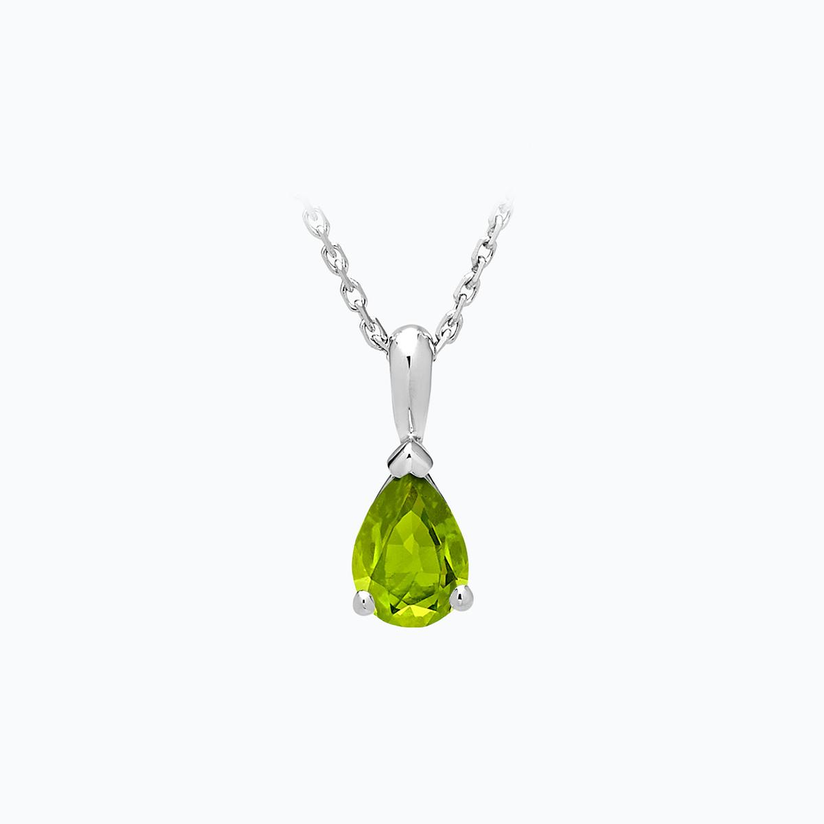 Pendentif Goutte Peridot 7 x 5 mm