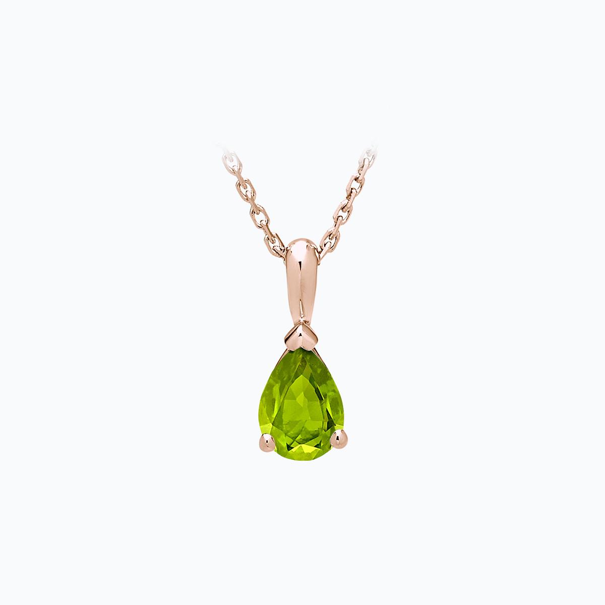 Pendentif Goutte Peridot 7 x 5 mm