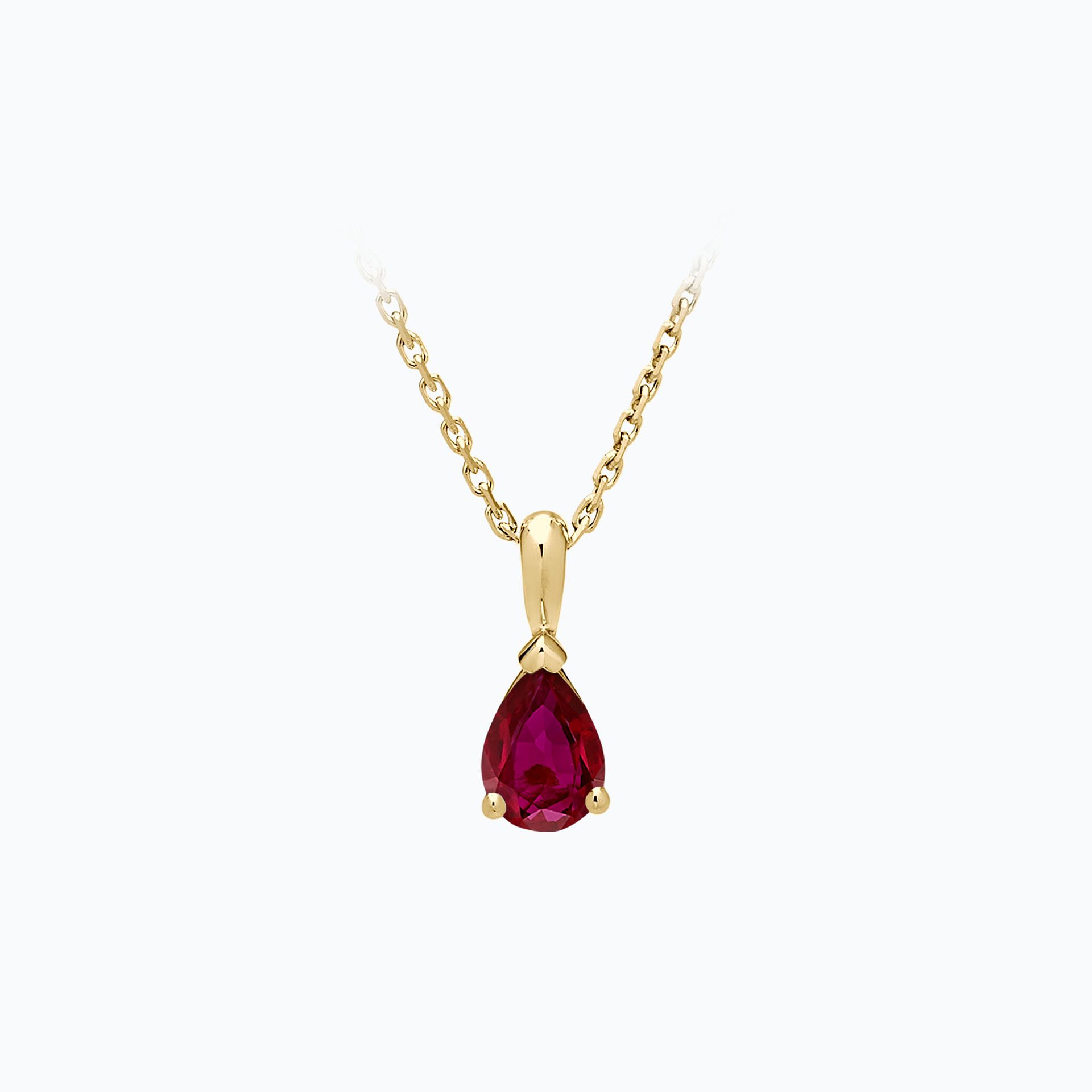 Pendentif Goutte Rubis 6 x 4 mm